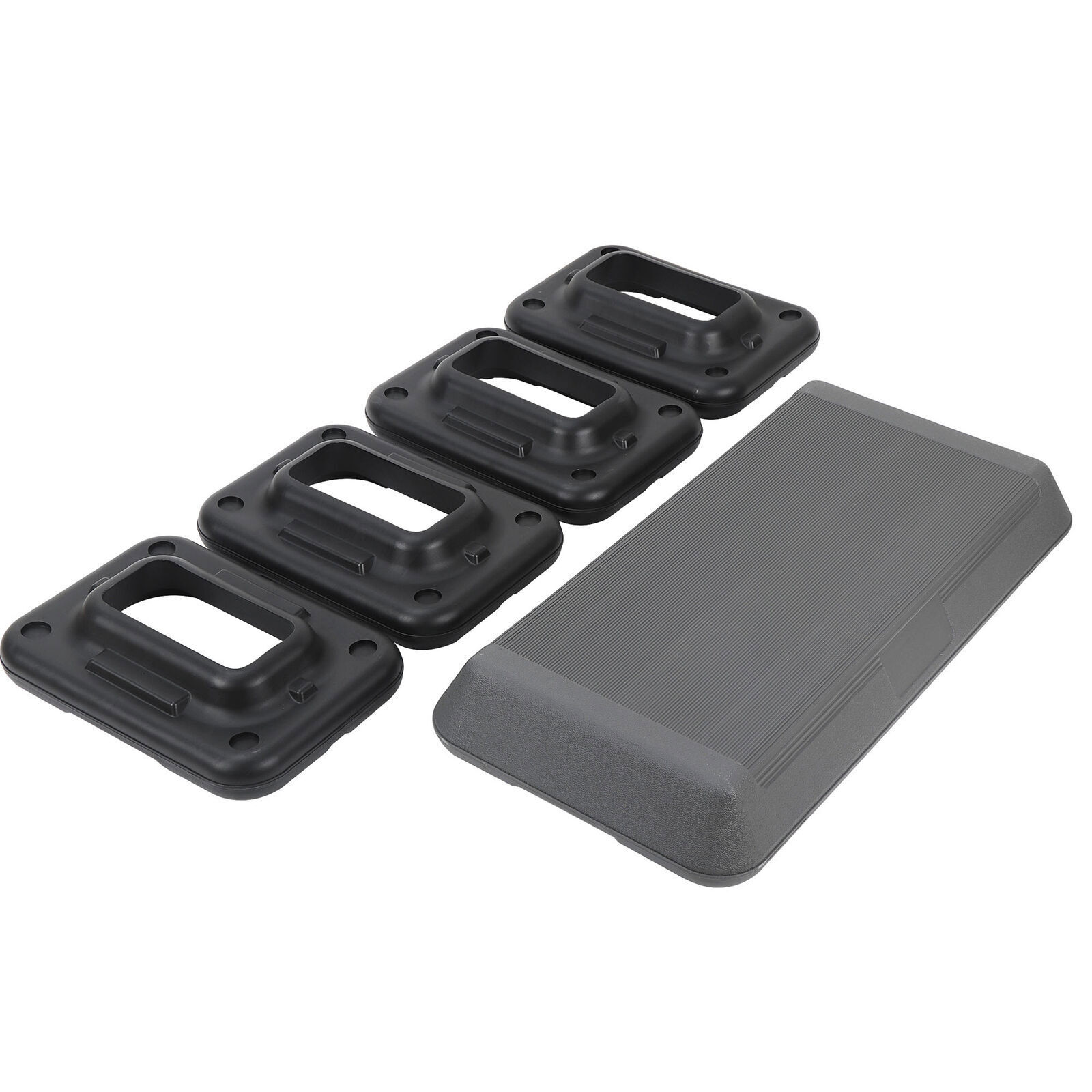 28'' Adjustable Aerobic Stepper Step Platform W/4 Riser Exercise Workout Stepper