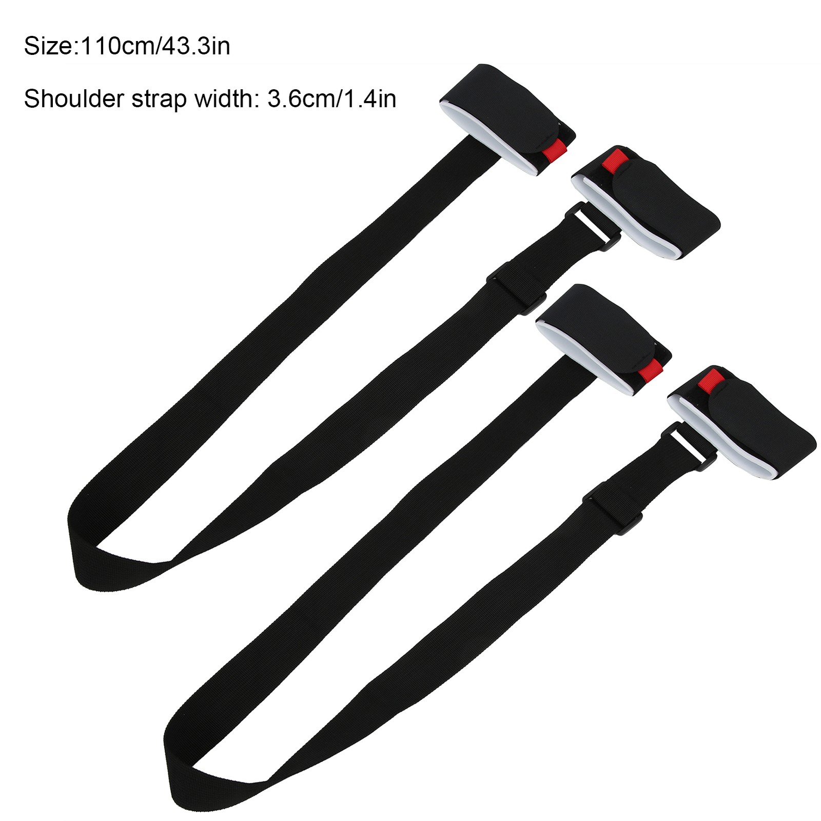 2Pcs Snowboard Shoulder Strap Double Skis Adjustable Belt AFCZ
