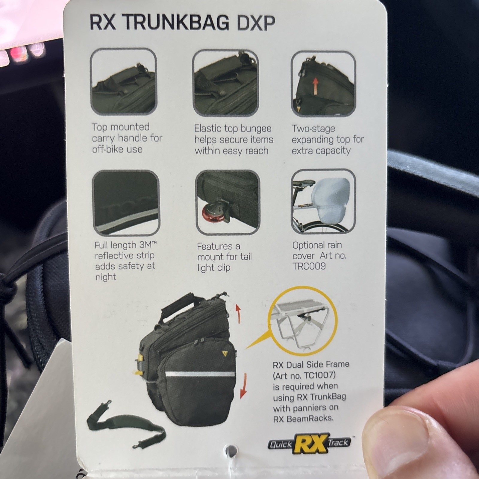 Topeak Quick RX Track Bag Black