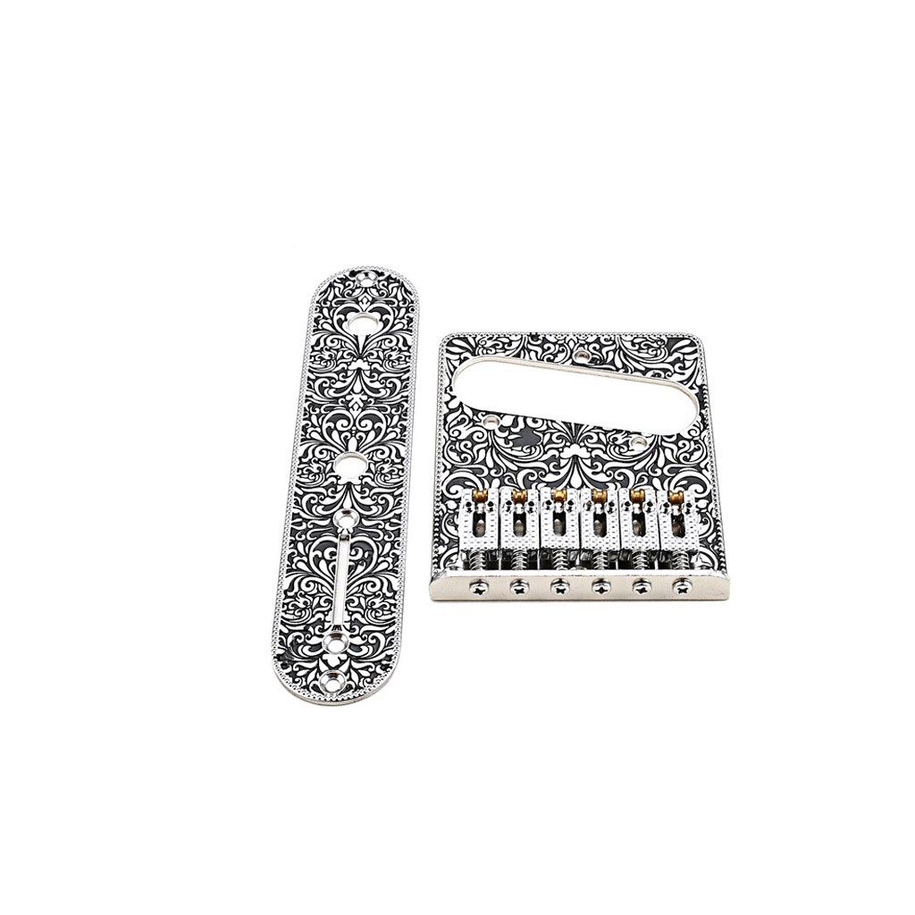 Roller Saddle Guitar Bridge Plate Sets for 6 String TL Tele Telecaster Replace