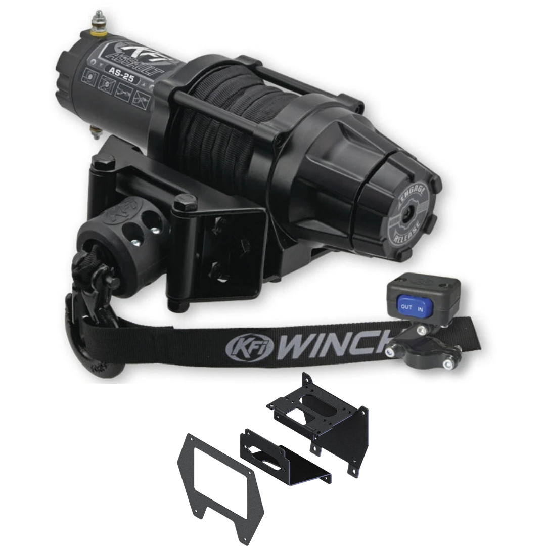 KFI 2500lbs ATV Assault Winch & Mount 102050 Kit 2025-2026 Polaris RZR PRO R S