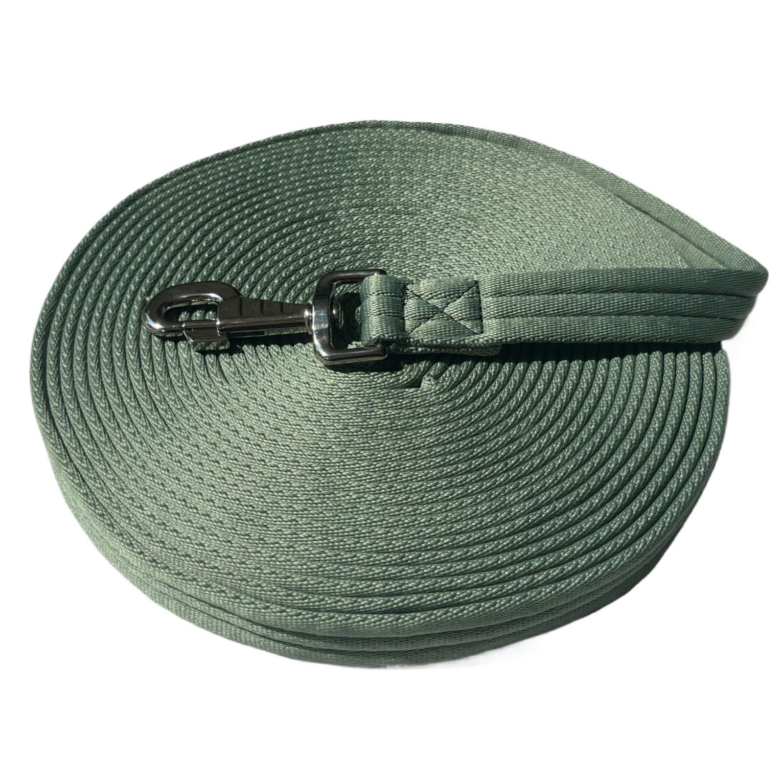 ALLZSMOOTHLY Horse Training Lunge Line with Alloy 32.8feet, Olive Green