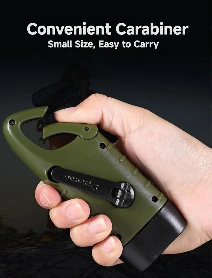 Hand Crank Solar Powered Flashlights,Compact Rechargeable LED Flashlight Hand...
