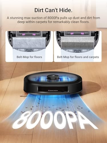 EUREKA J20 ROBOT VACUUM SELF EMPTYING, 8000PA SUCTION, AUTO MOP - Scratch & Dent