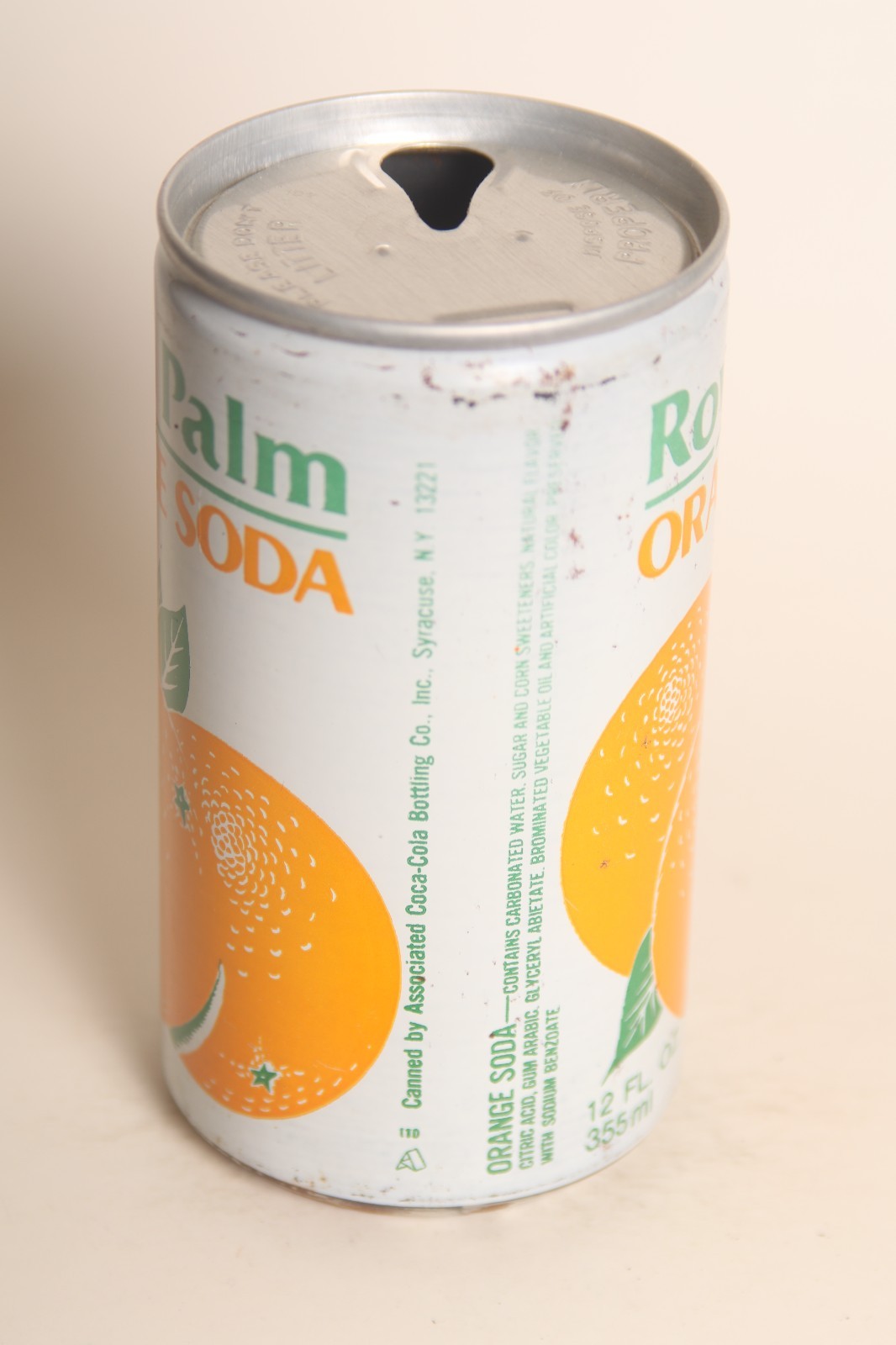 Royal Palm Orange soda can