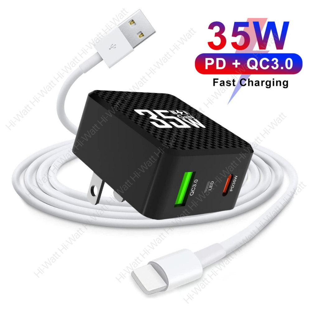 35W USB C GaN Fast Wall Charger PD Power Adapter Lot For iPhone 14/13/12/11/iPad