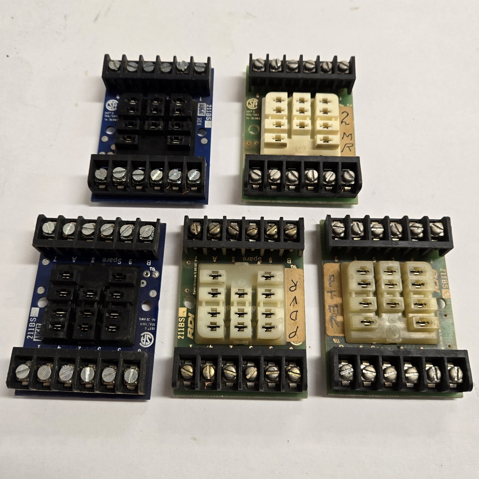 RDI 211BS RELAY SOCKETS. LOT OF 5.