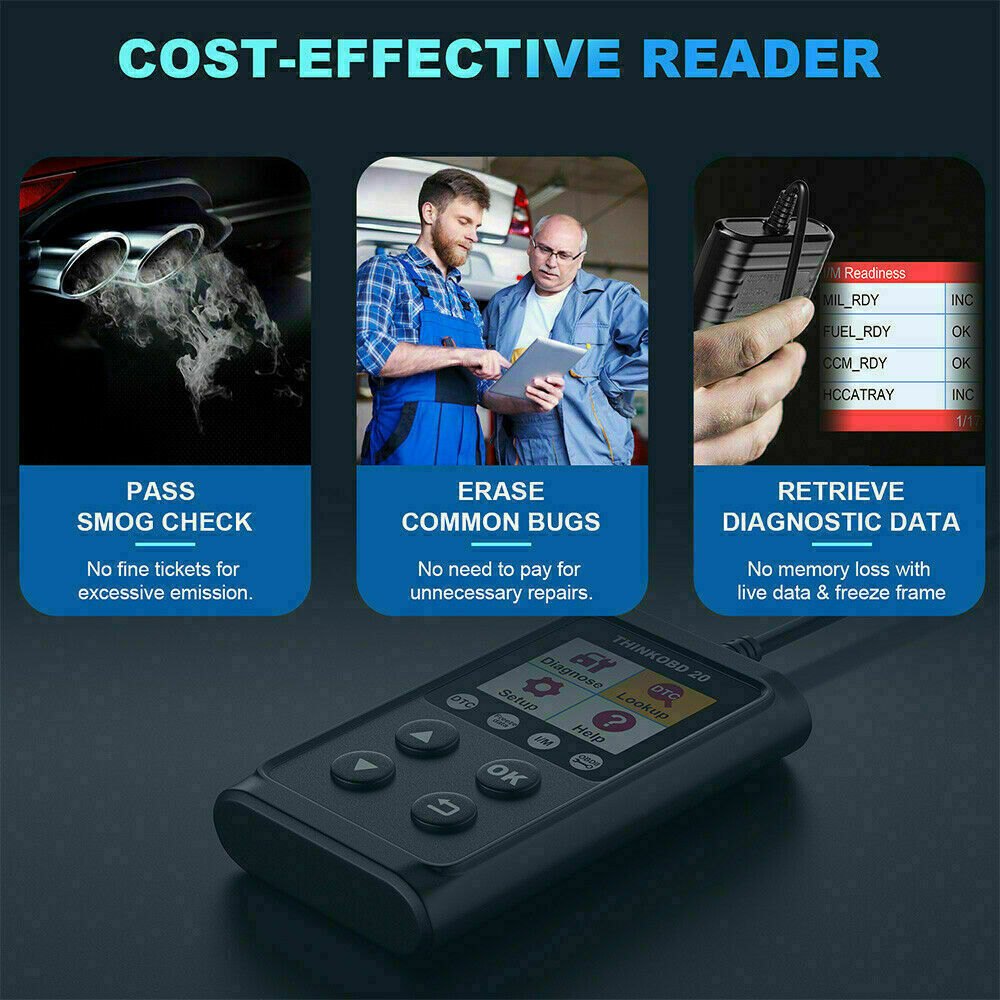 ThinkOBD 20 OBD Code Reader Turn Off MIL Check Engine Diagnostic Tool DTC Lookup