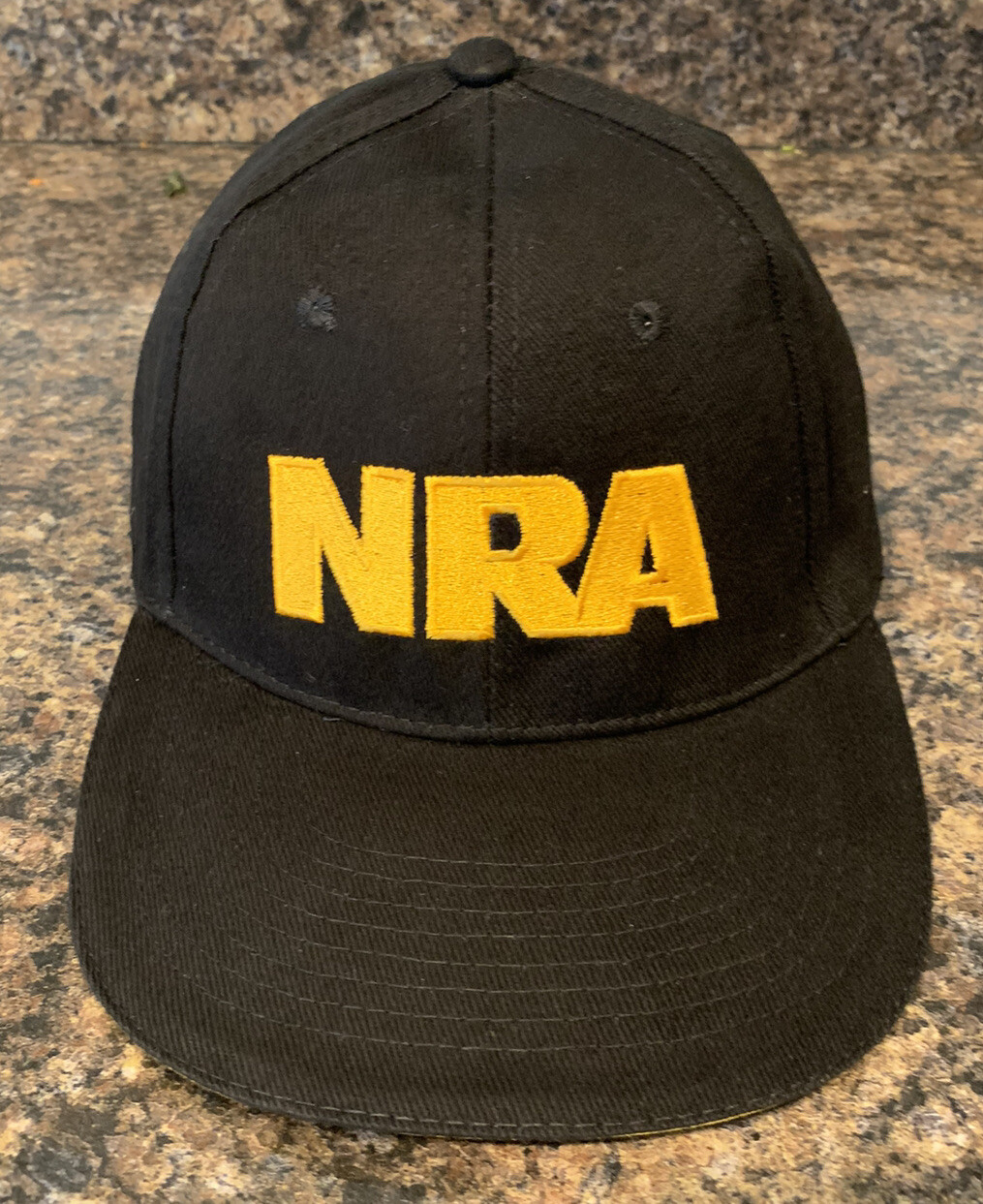 New NRA Membership Embroidered Hat Cap Adjustable Black Gold w/USA Flag FastShip