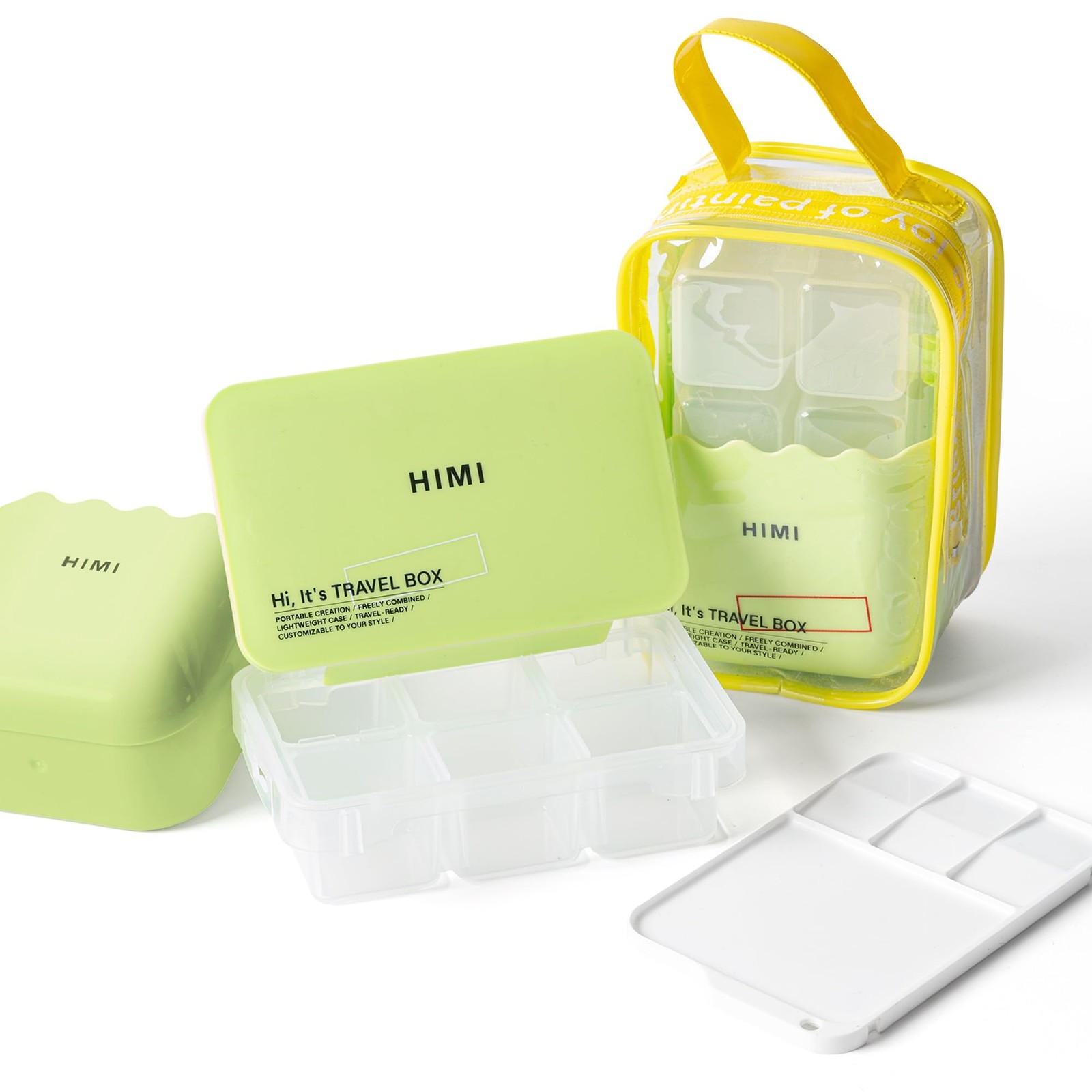Travel Box Gouache Set – Holds up to 12 Colors, Mixing Palette, Brush Washer ...