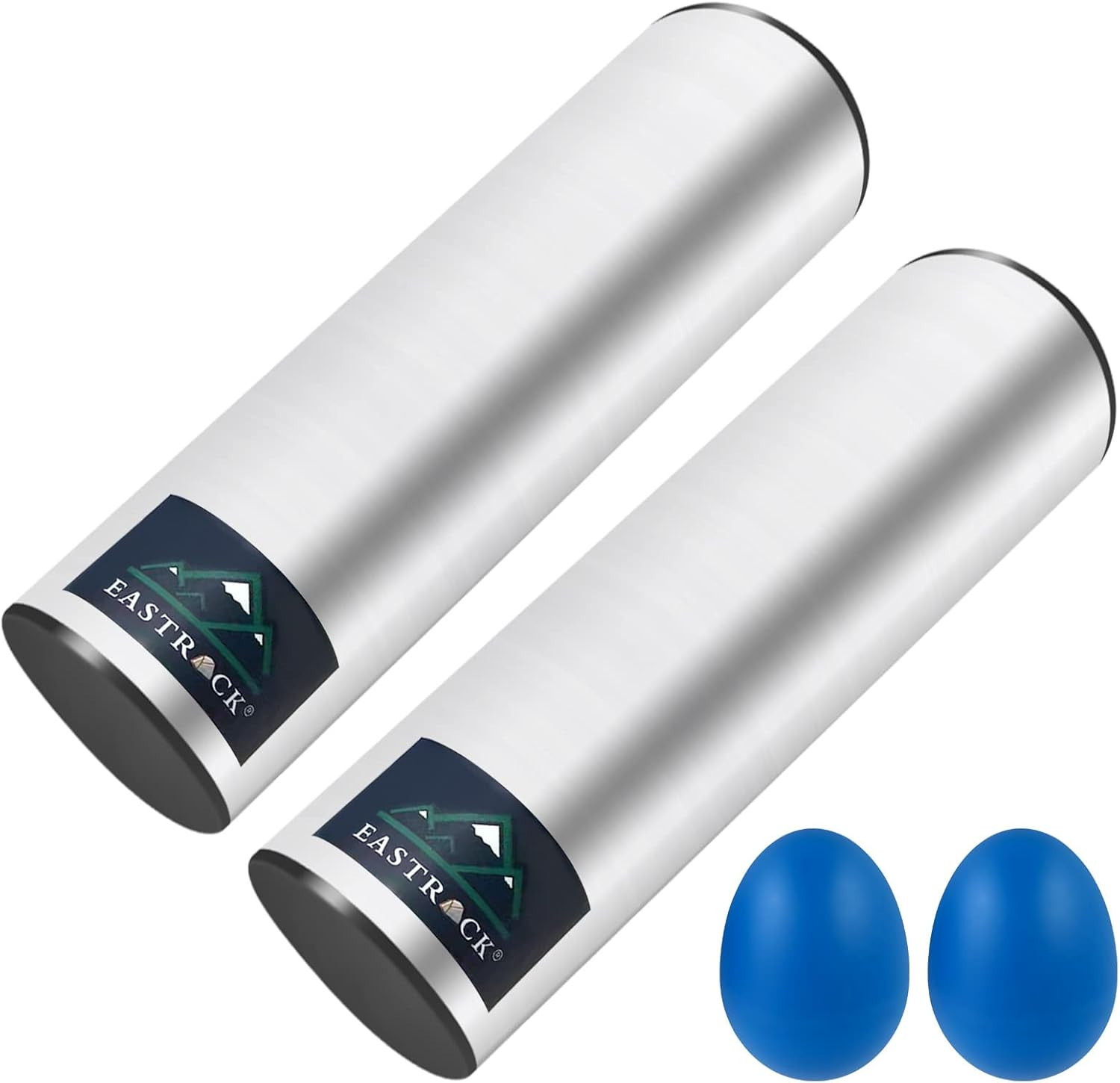 Stainless Steel Cylinder Shaker Percussion Instrument 2Pcs Rhythm Latin Percussi