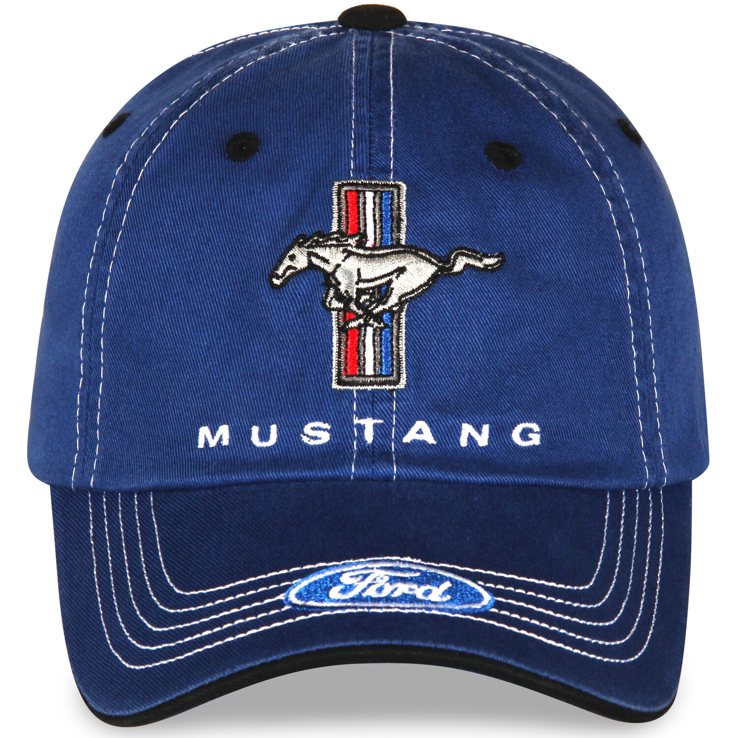 Mustang Tri-Bar Royal Blue Hat - Free US Shipping from the Mustang Lifestyle Biz