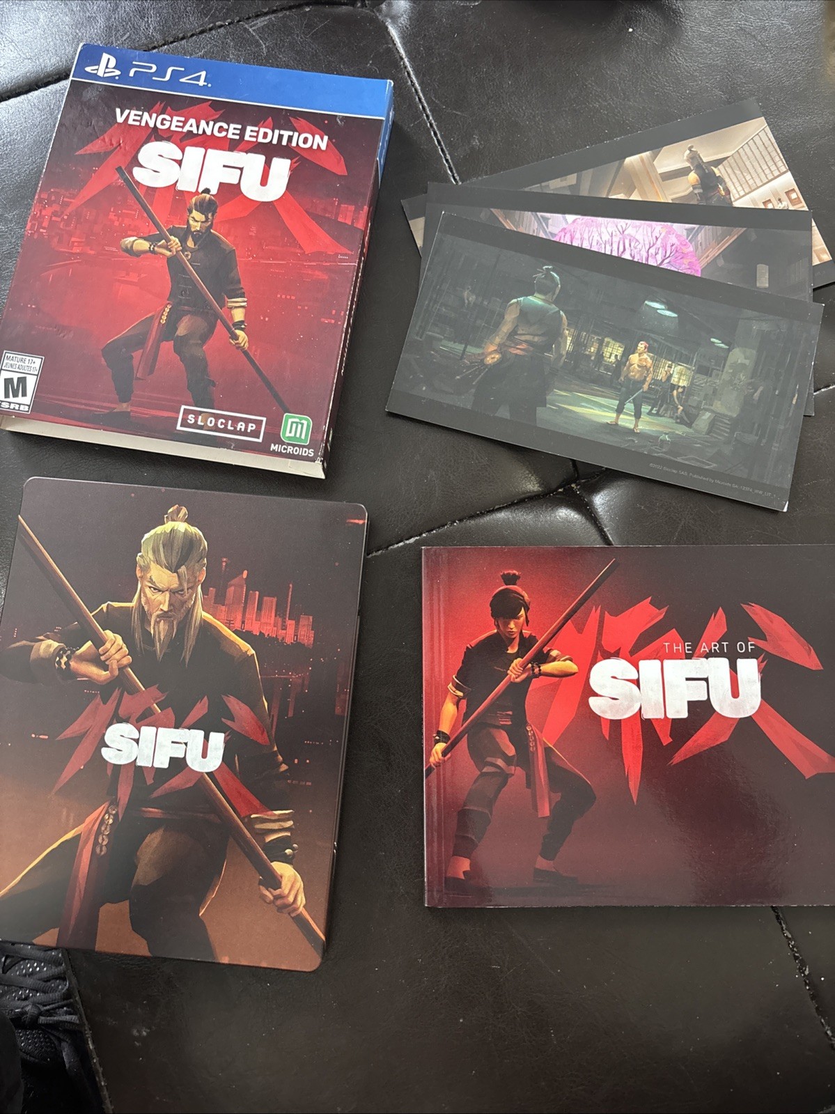 SIFU Vengeance PlayStation 4 Ps4 Steelbook Art Book And Cards. NO GAME