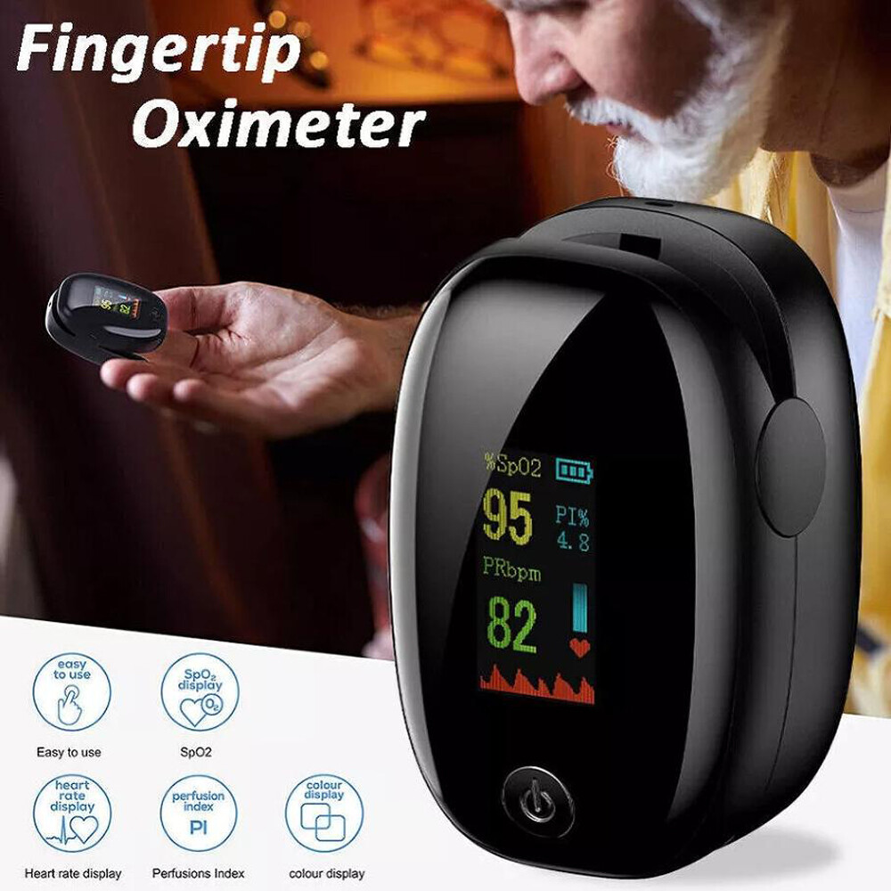 Pulse Oximeter Finger Clip Heart Rate SpO2 Monitor Blood Oxygen Saturation Meter