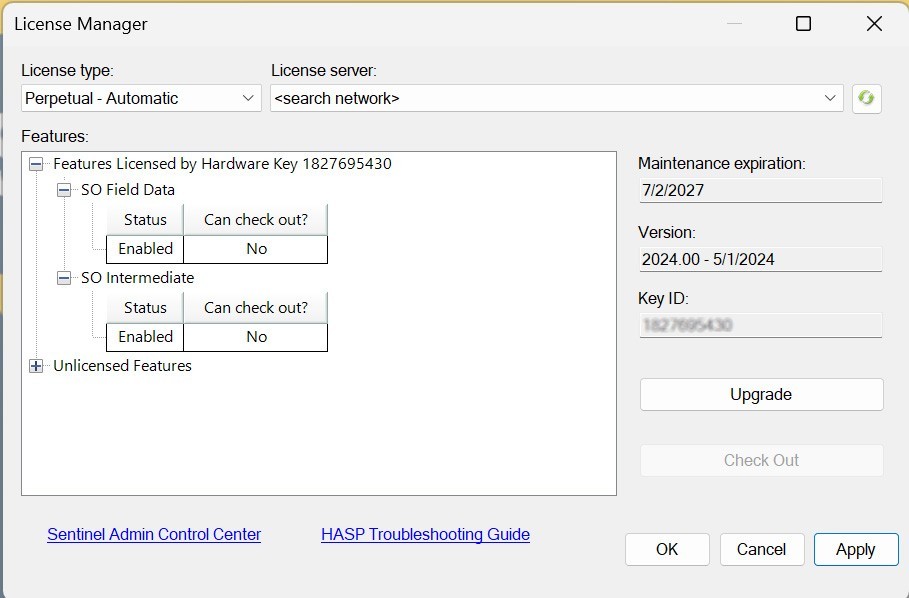 Spectra Precision Survey Office Key