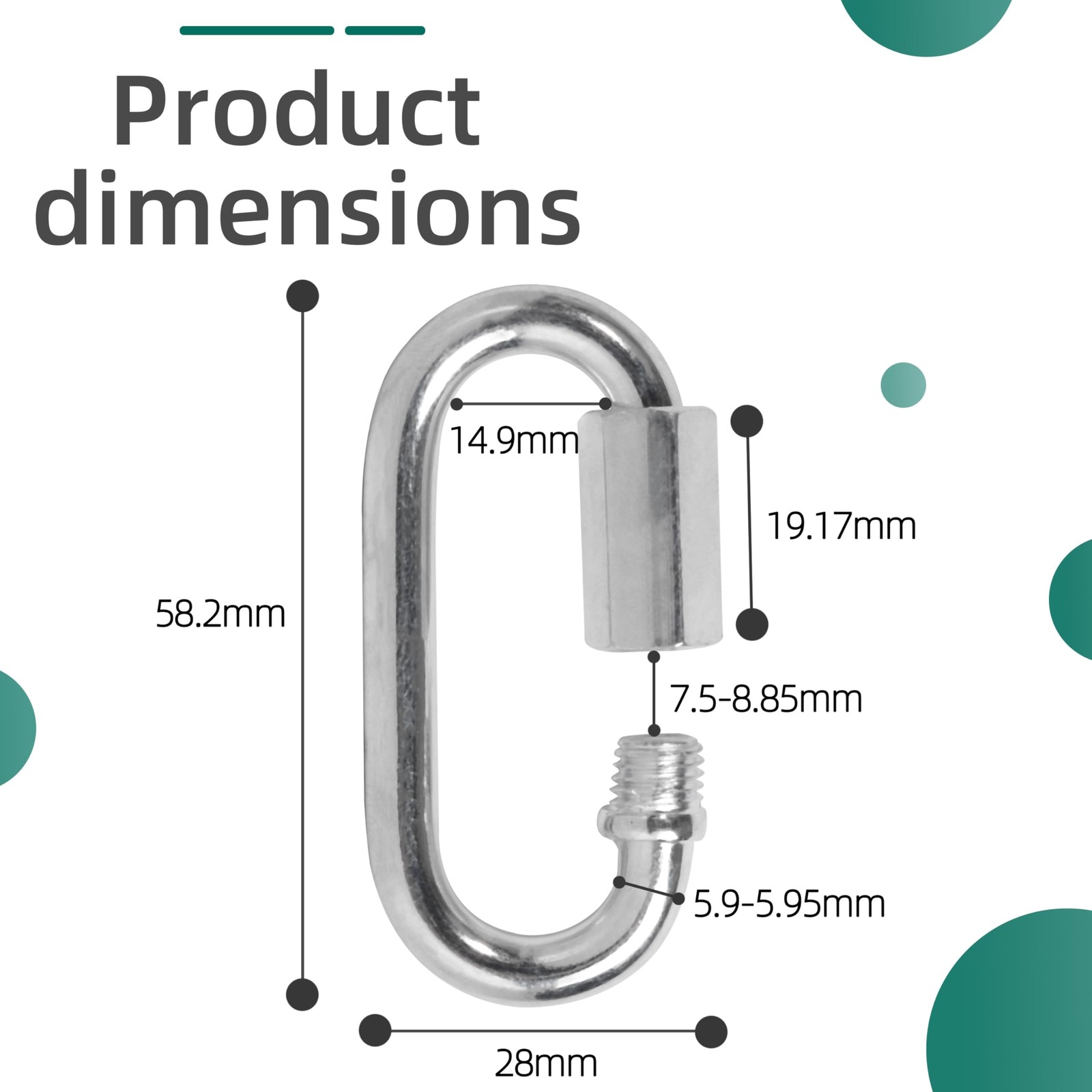 200pcs chain link,1/4 Inch link chains,Heavy Duty Chain Quick Link 660lbs Cap...