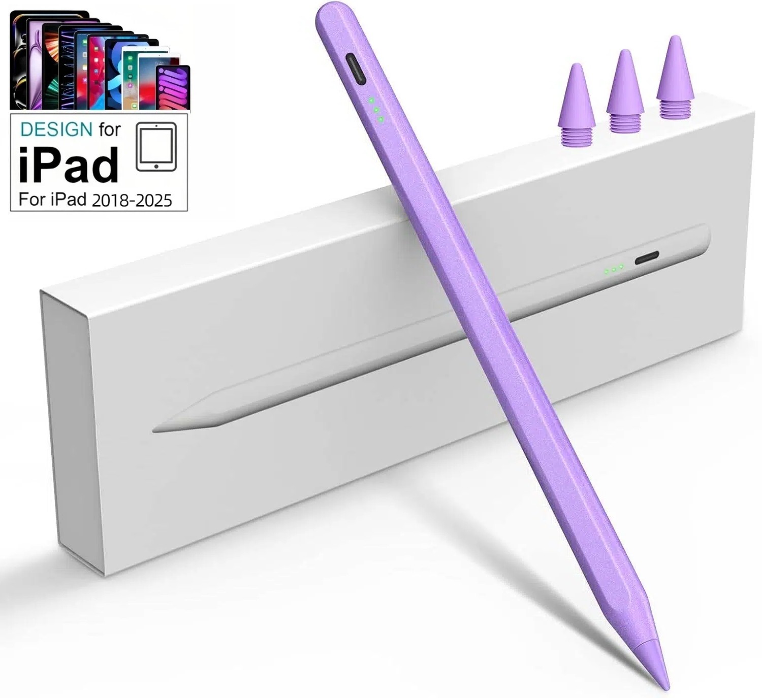 iPad Pencil for iPad/iPad Air/iPad Mini/iPad Pro | 13 min Fast Charging | 3 Tips