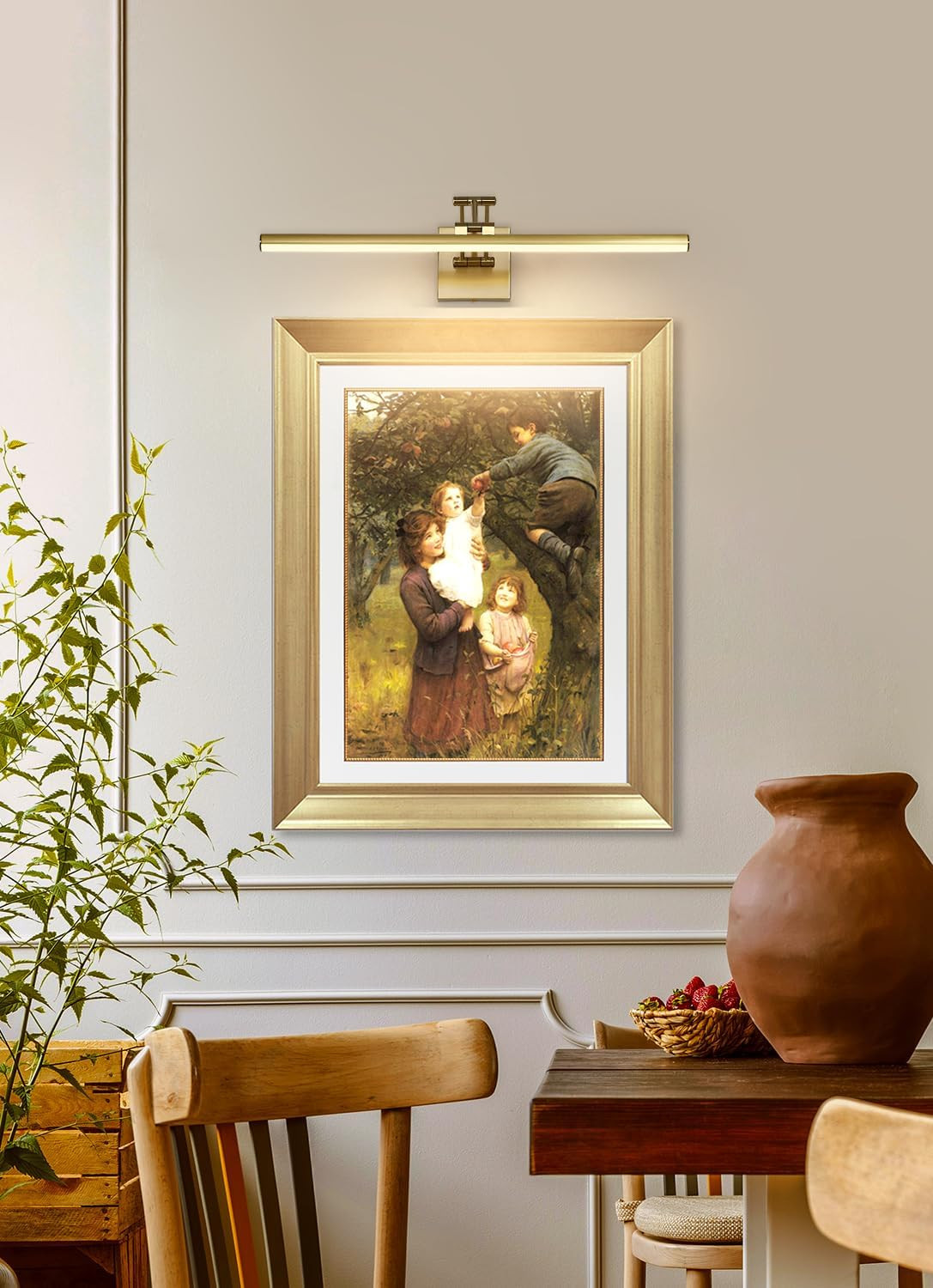 Hard-Wired Picture Light for Wall Brass Art Lighting Dimmable Gallery Light 23.6