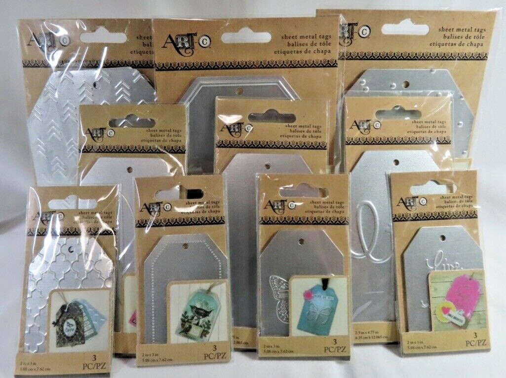 ART-C SHEET METAL TAGS 4 X 6, 2.5 X 4.75, 2 X 3