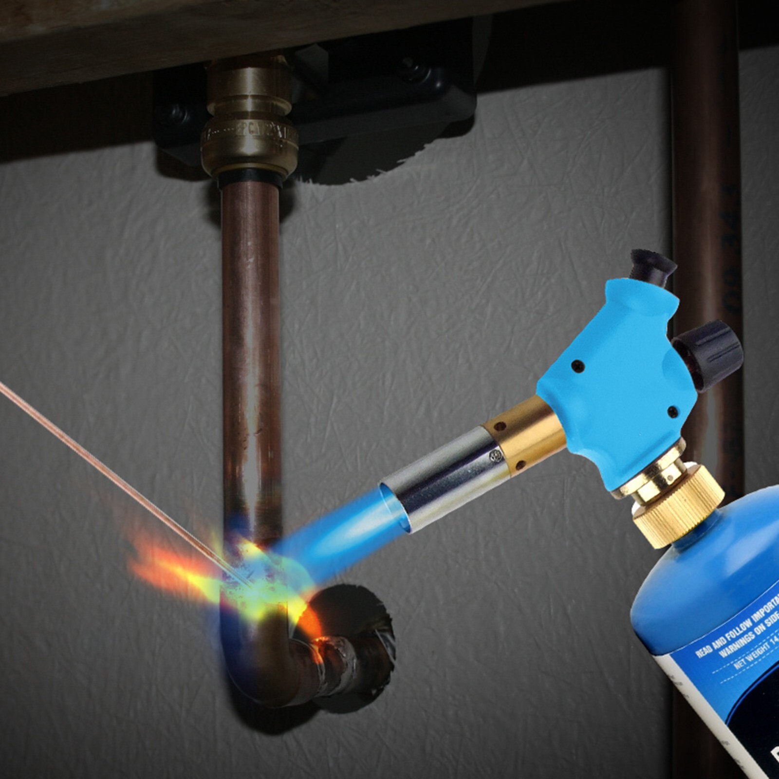 BLUEFIRE Handy Cyclone Propane Torch Head Trigger Start Turbo Swirl MAPP MAP Pro