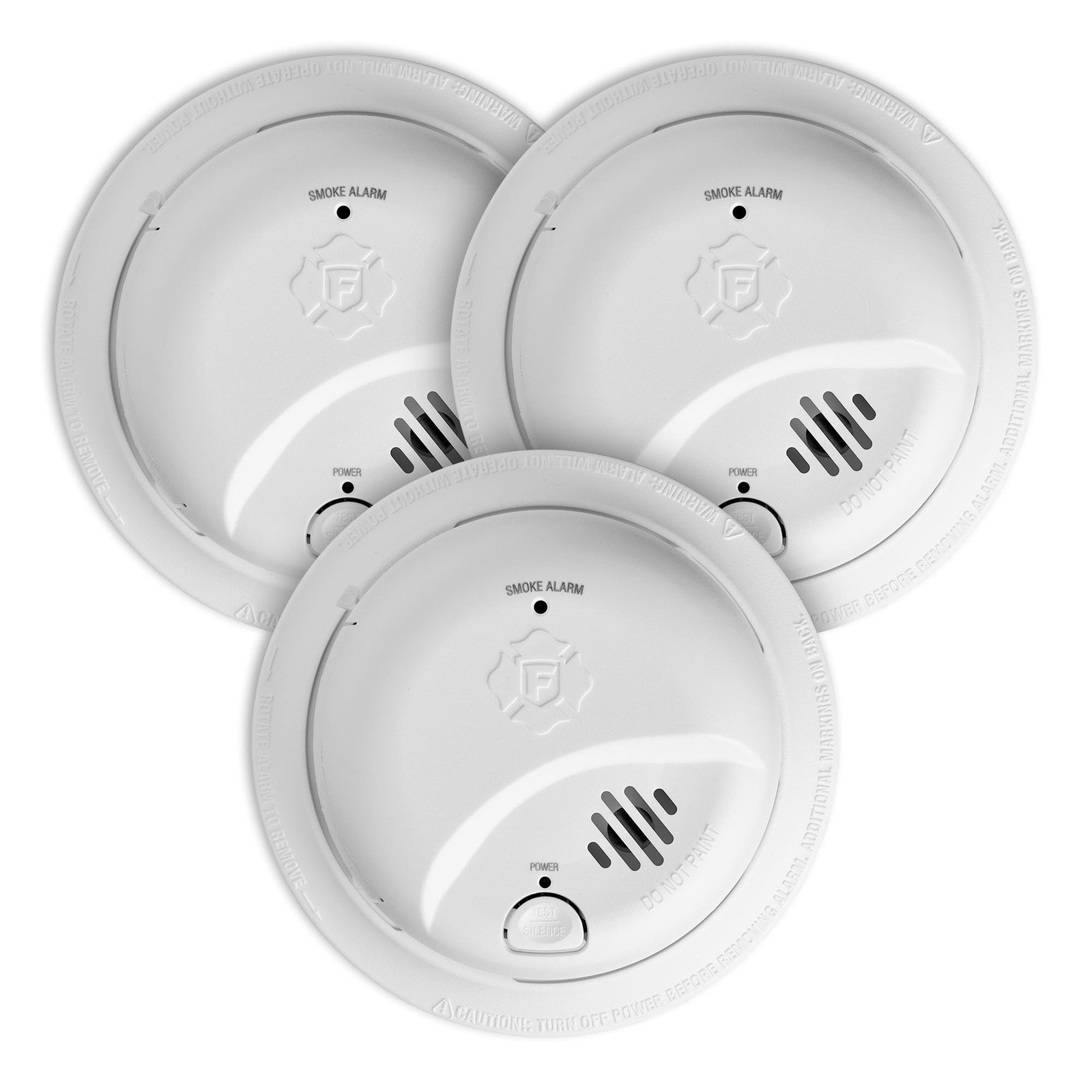 First Alert SMI100, Battery-Operated Smoke Alarm, 3-Pack 3-Pack, White