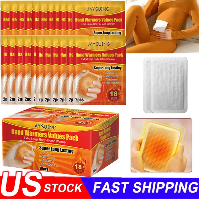 60pcs Body & Hand Super Warmers - Long Lasting Safe Natural Odorless Air