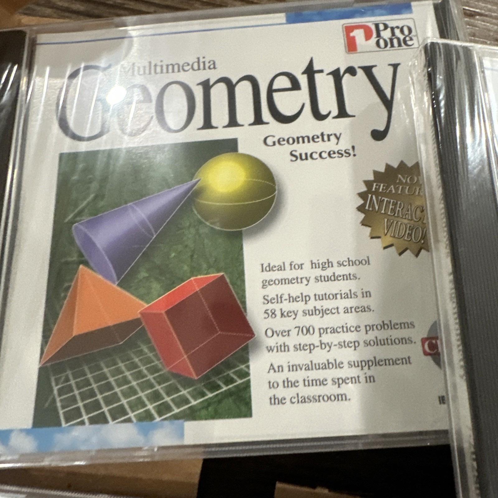 Pro One Pre-Algebra Algebra I II Geometry Trigometry CD-ROM 6 Disc Set
