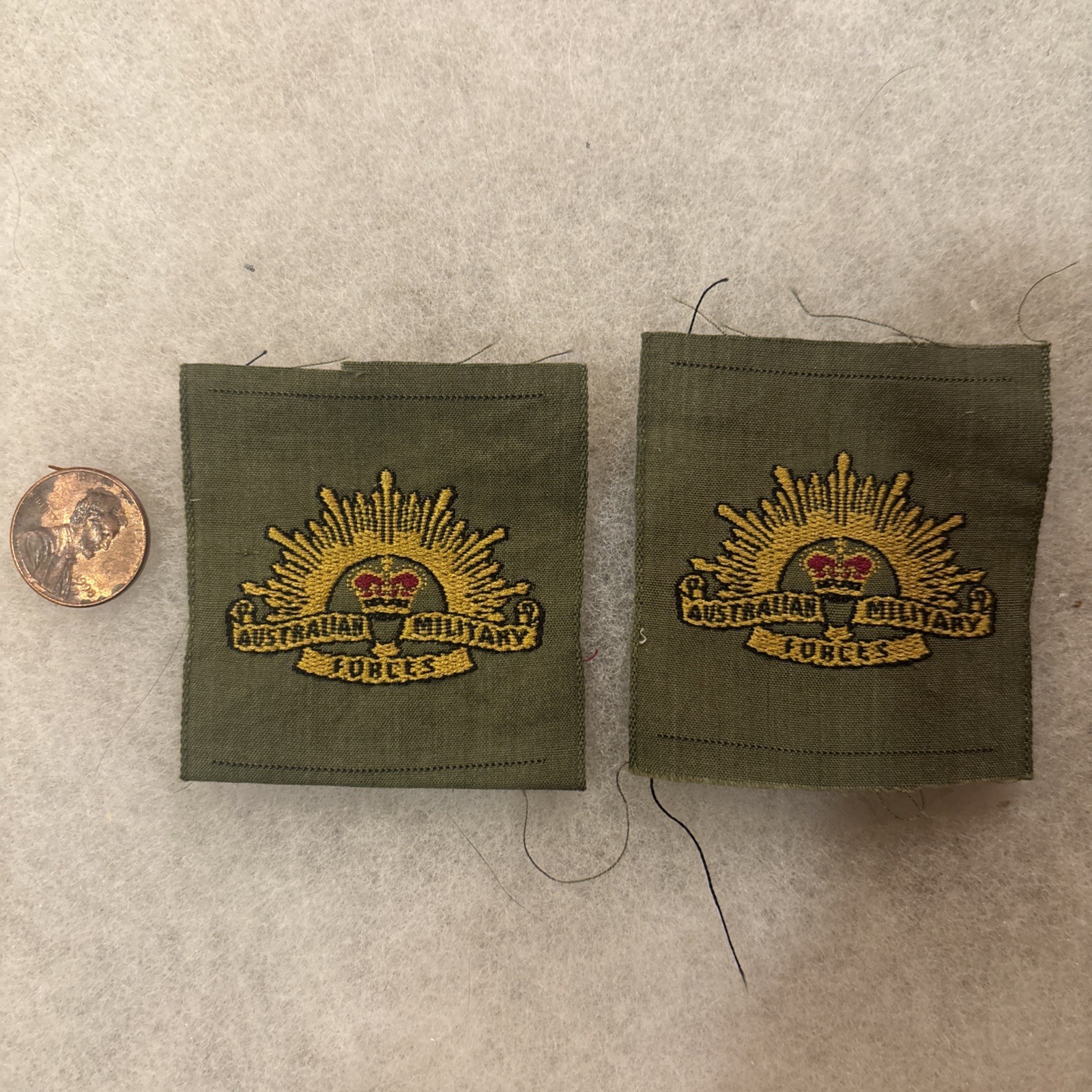 Pair Of AUSTRALIAN MILITARY FORCES PATCHES