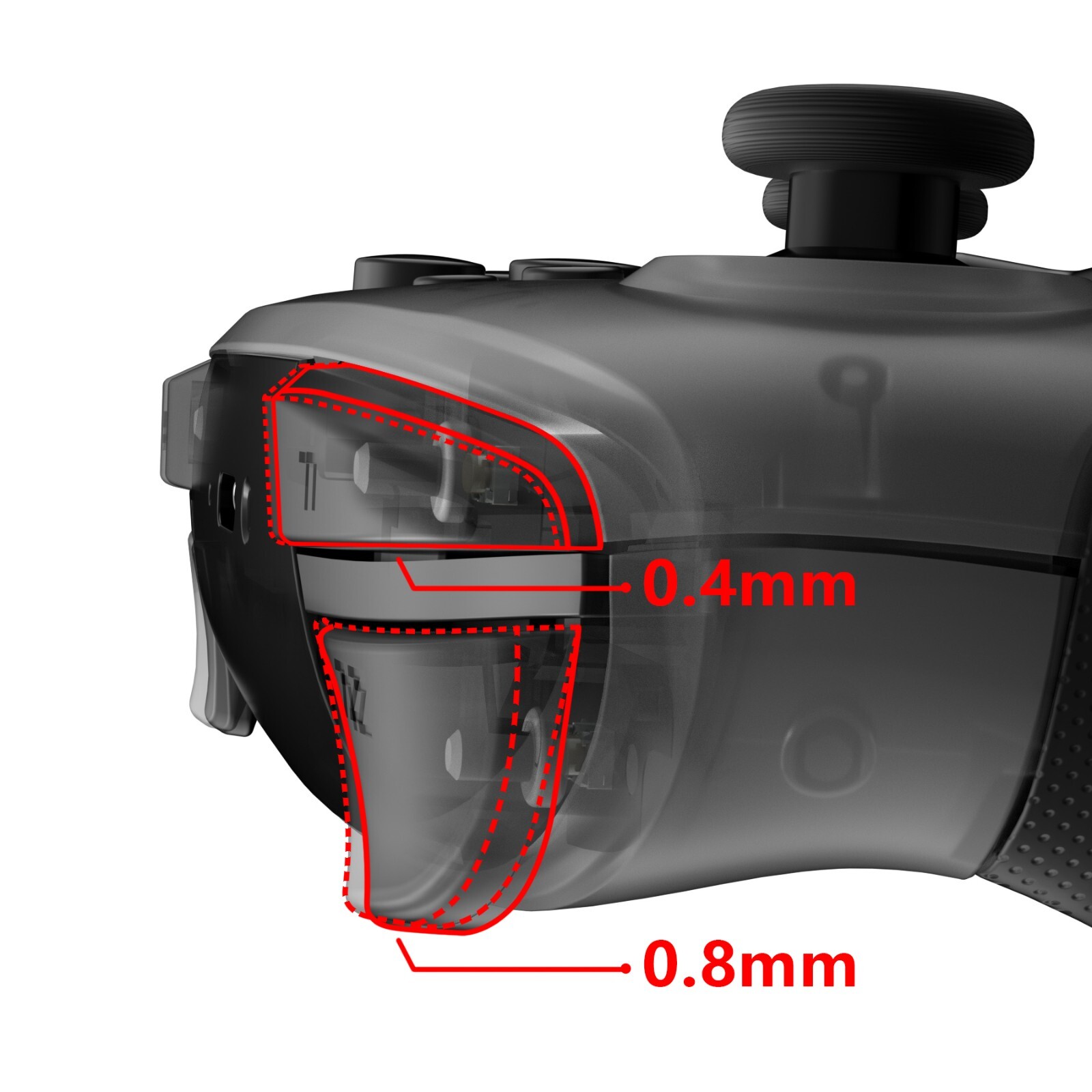 Clicky Hair Trigger Kit Flashshot Trigger Stop Kit for Switch Pro Controller