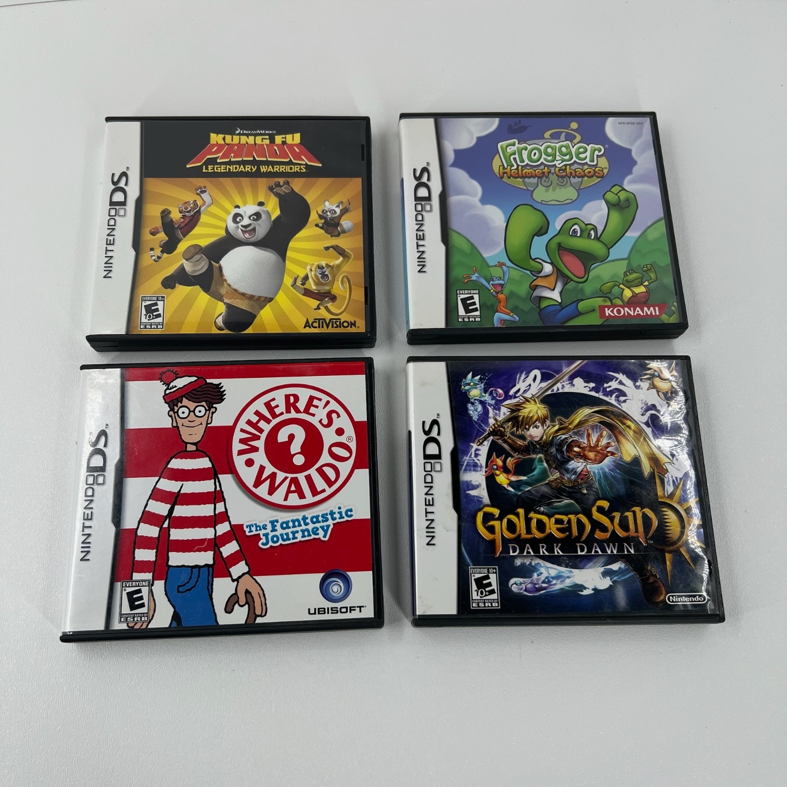 Nintendo DS Replacement Cases & Manuals Lots 4 Golden Sun Frogger Waldo Kung Fu