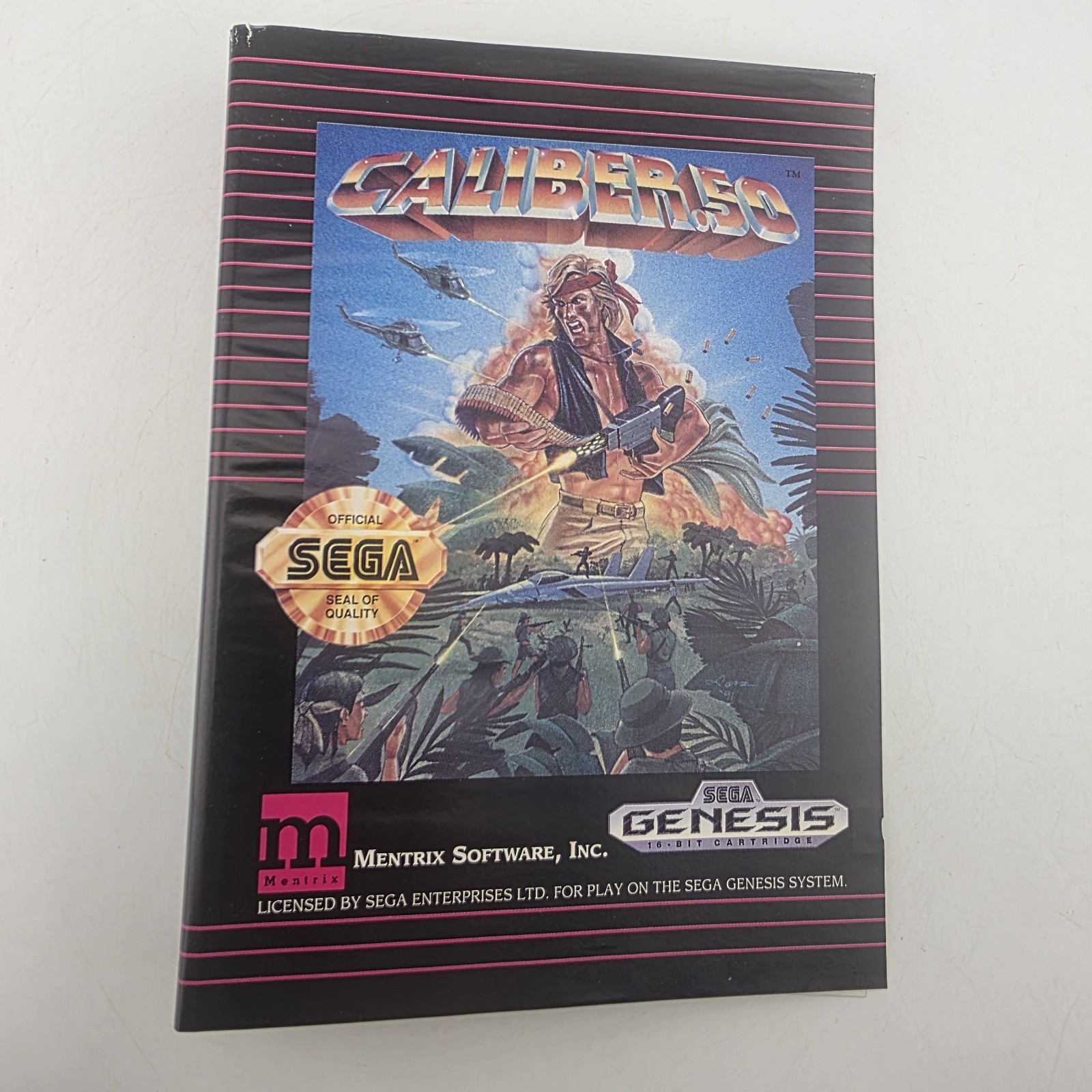 Caliber 50 Case (SEGA Genesis) Authentic BOX + Registration Card ONLY
