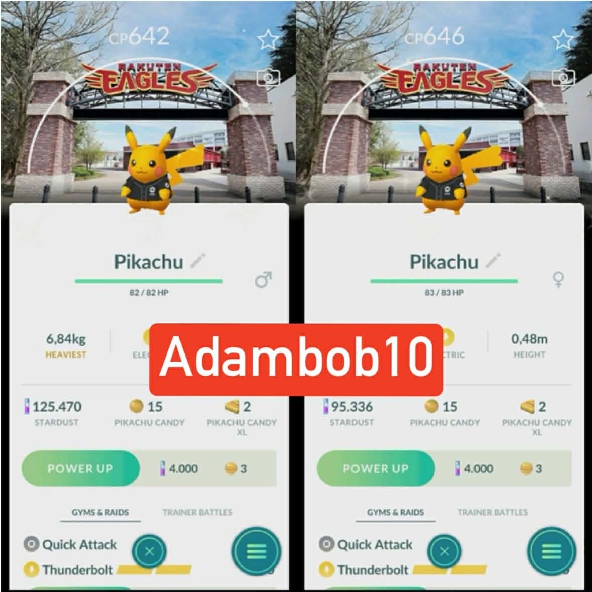Pokémon Go -Shiny Pikachu baseball shirt Tohoku Rakuten Golden Eagles Background