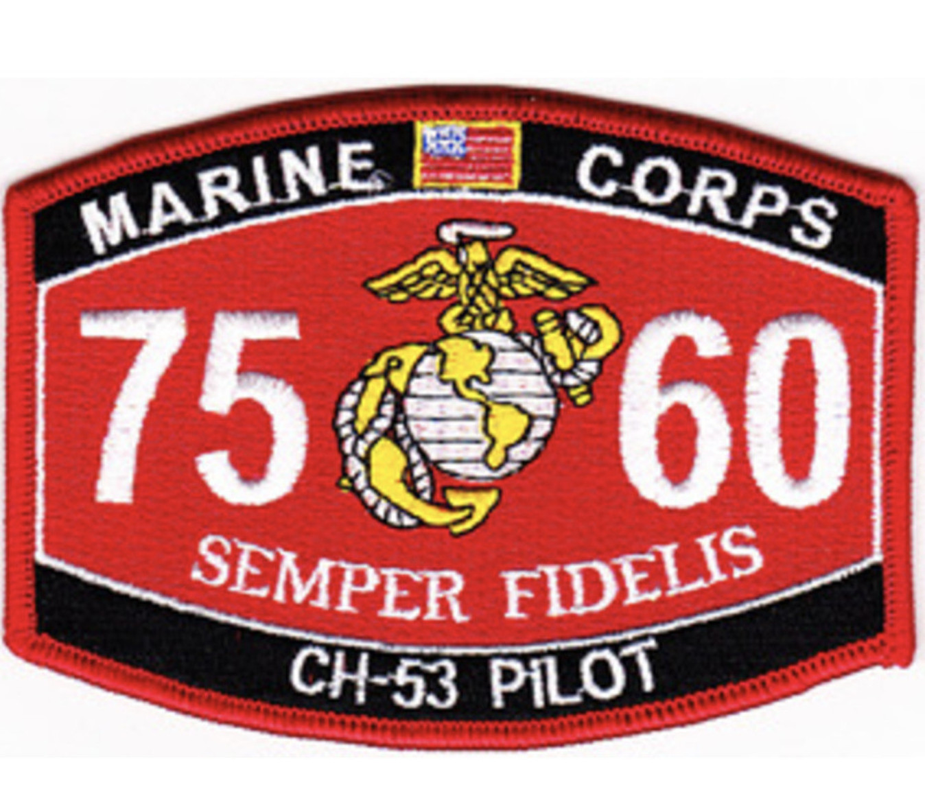 4.5" MARINE CORPS MOS 7560 CH-53 PILOT EGA EMBROIDERED PATCH