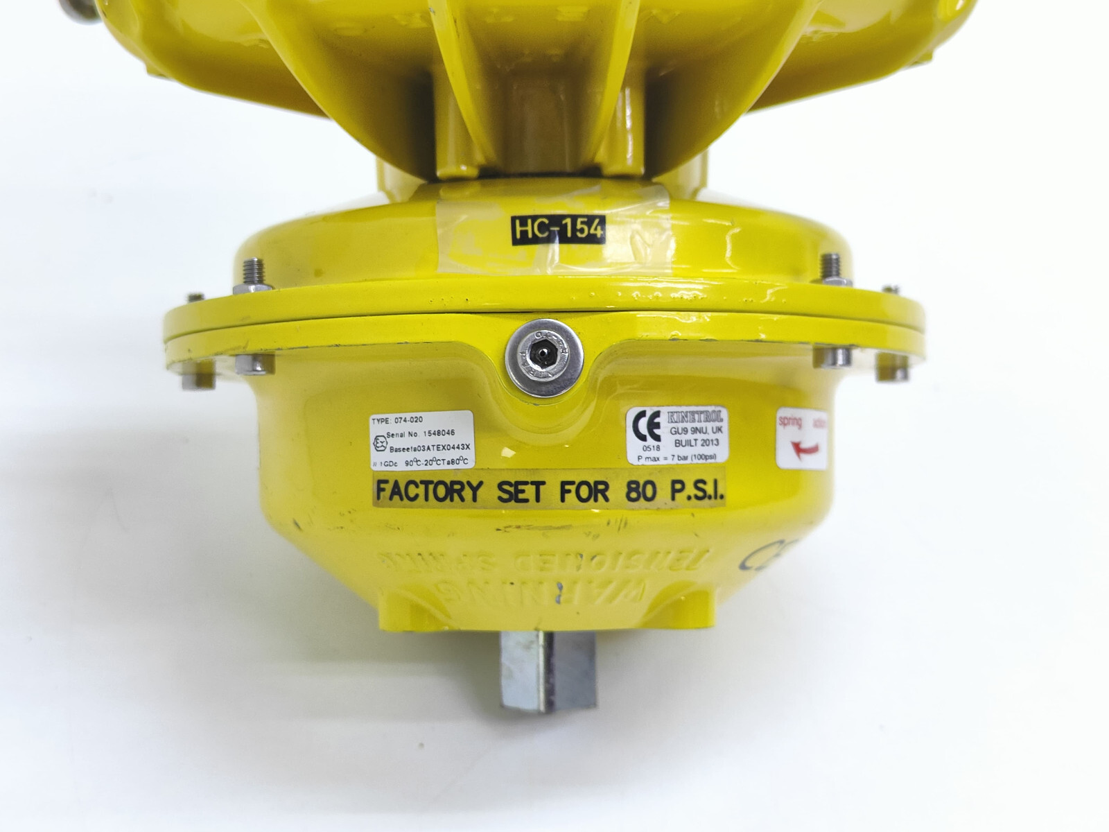 Kinetrol Model 070 Spring Return Single Acting Actuator, HC#154
