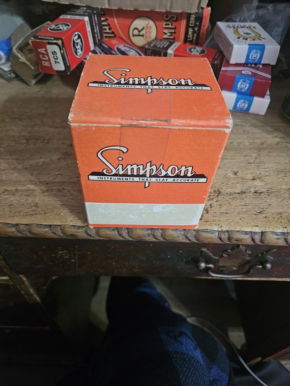 HTF VINTAGE NOS SIMPSON OHMS PANEL METER CONT X 1 LEAK X 10 HAM RADIO