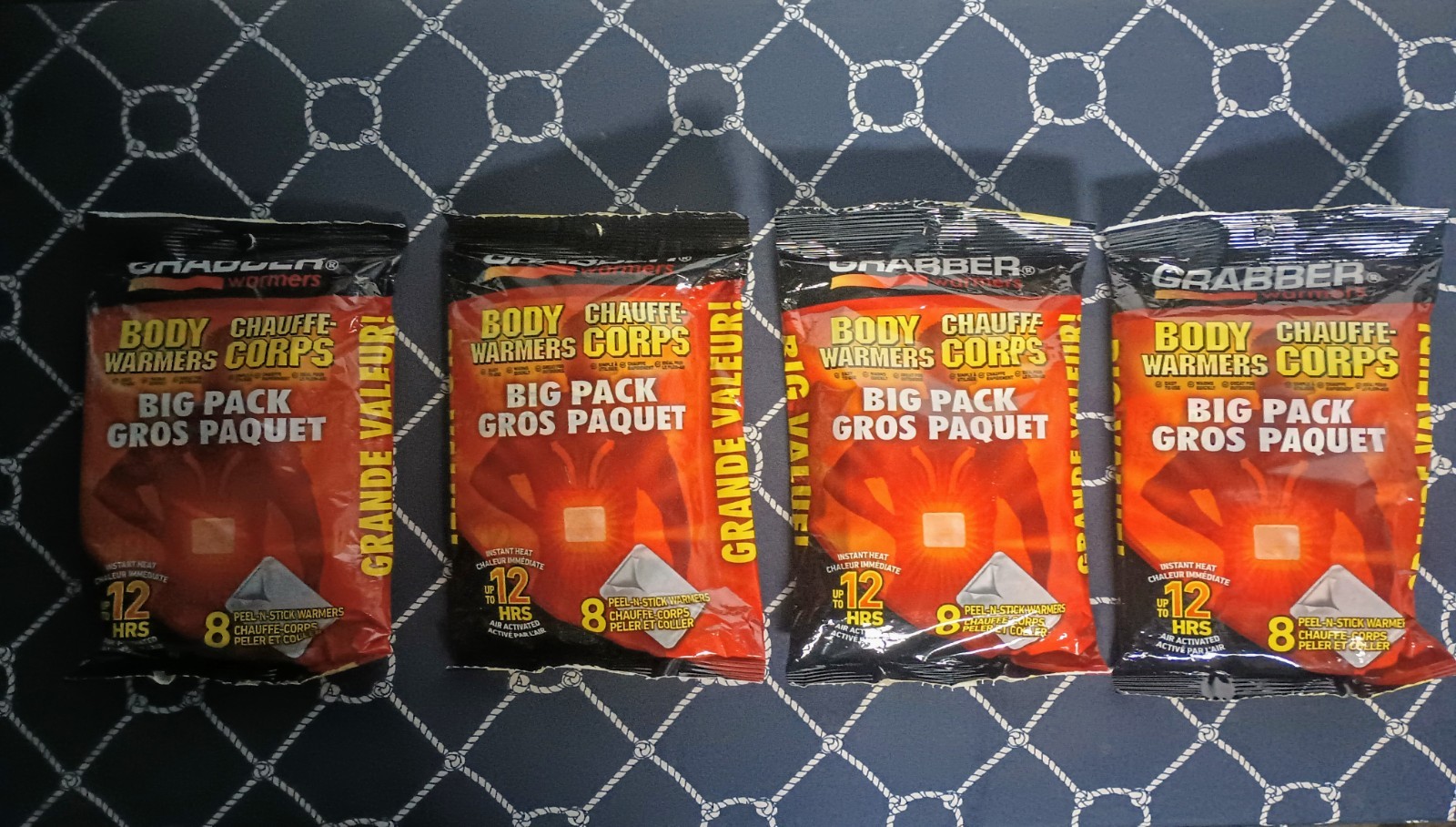 Grabber Peel N' Stick Body Warmers Lasts 12 Hours- Set of 32 (4Pk)-Expires 10/28