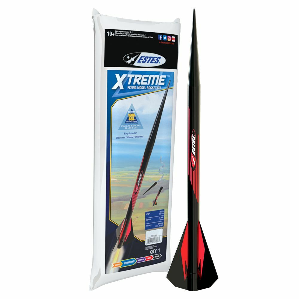 Estes 7306 Xtreme Flying Model Rocket Kit Skill Level 2 : Intermediate EST7306