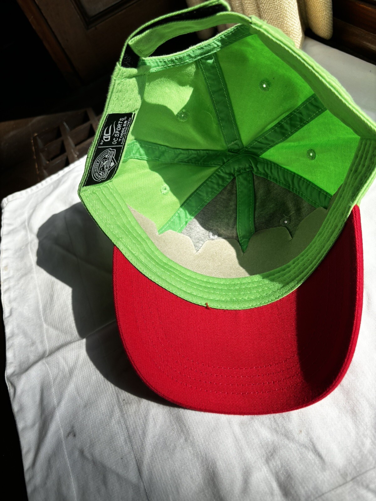 Lowell Spinners Toddler hat Canaligator Logo Red, green and gray cap