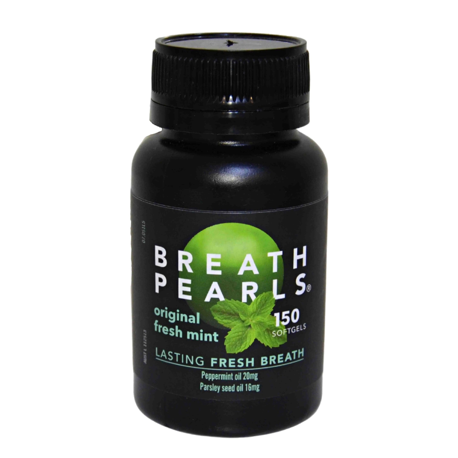 150 Count Green Breath Freshener Capsules All Natural Peppermint Parsley Oil