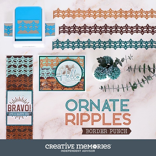 NEW Creative Memories Ornate Ripples Border Punch