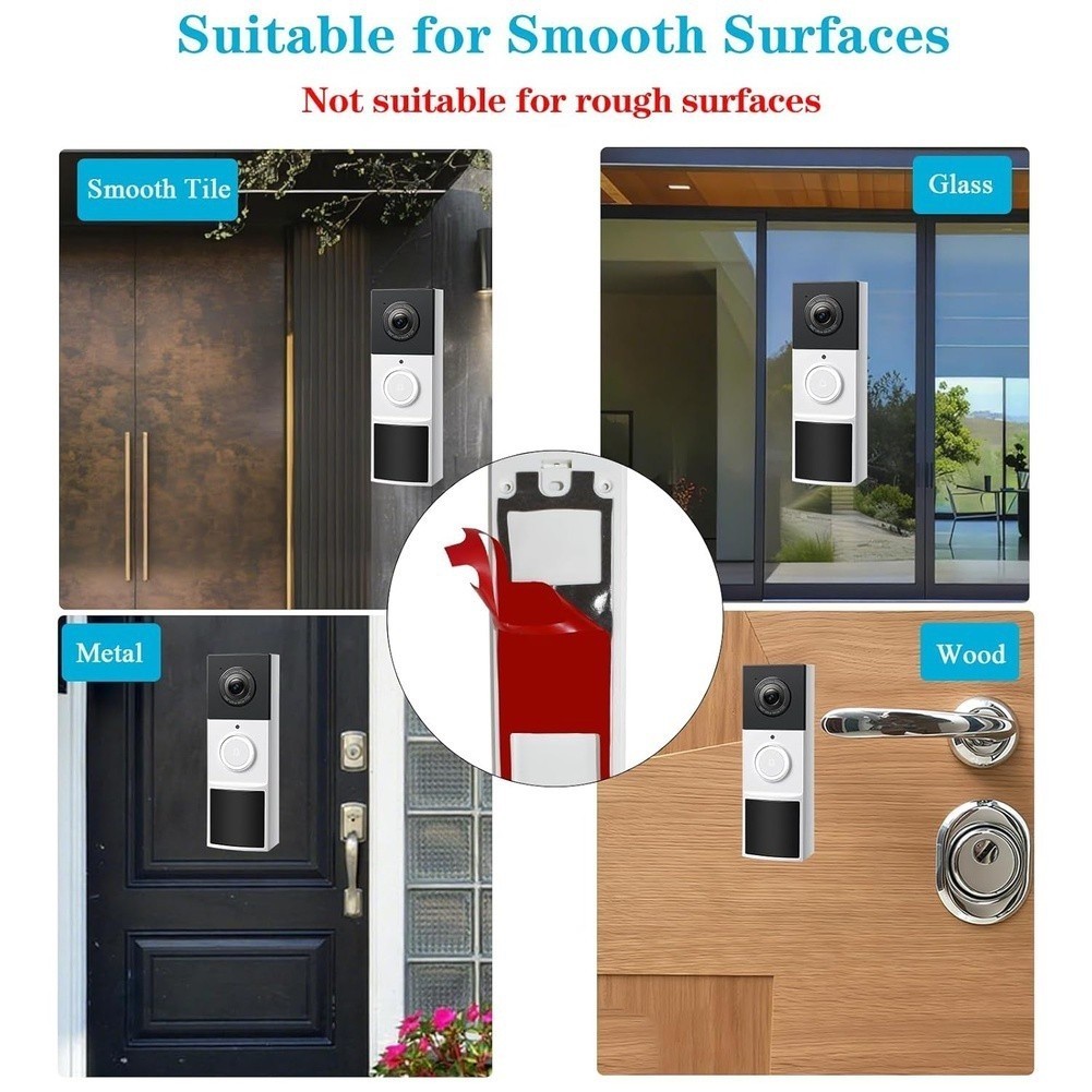 5 Pack Silicone Mount Tape for Tapo TD21 D210 D235 Video Doorbell Setup