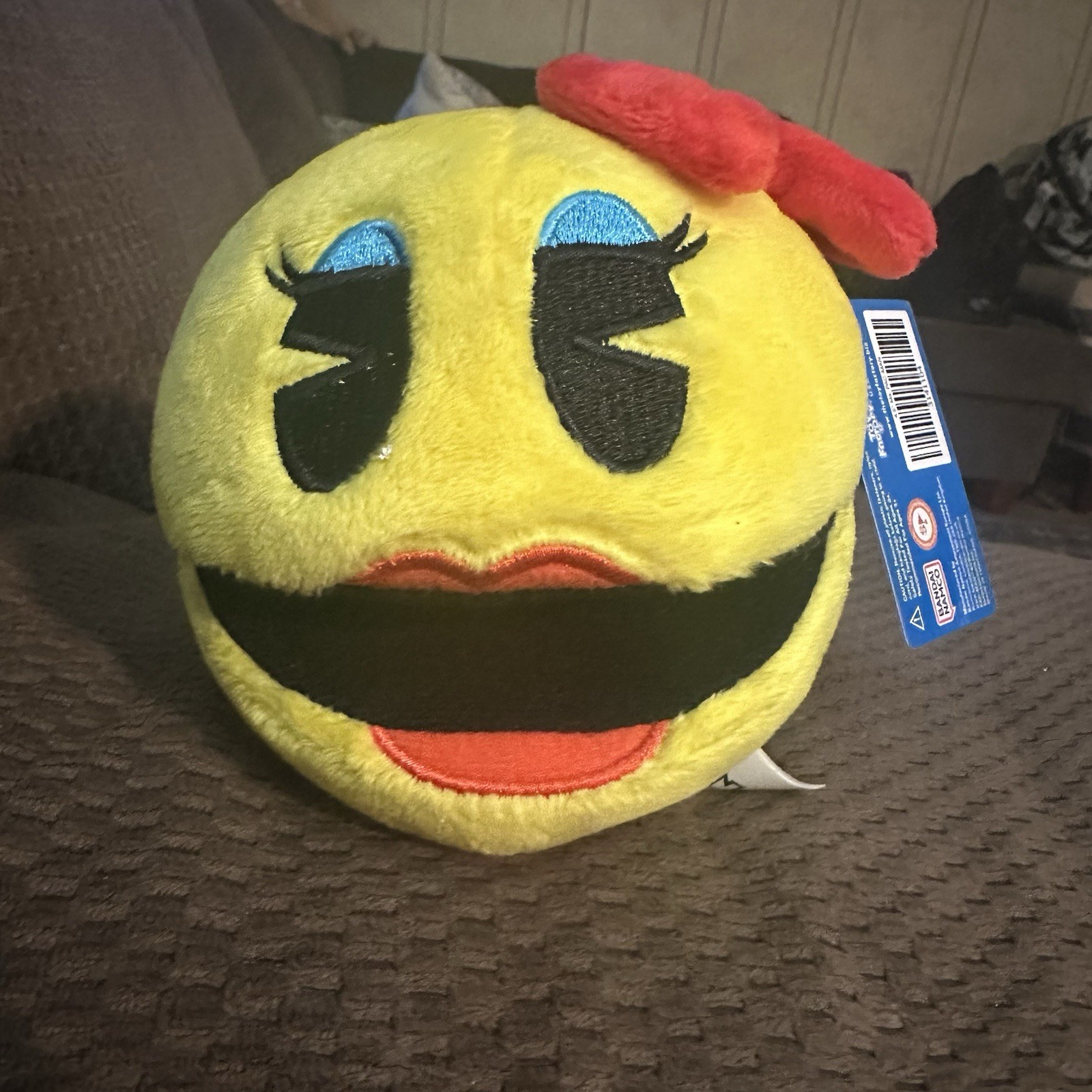 Ms. Pac-Man Video Game Pacman Plush 4.5 Bandai Namco Stuffed Toy