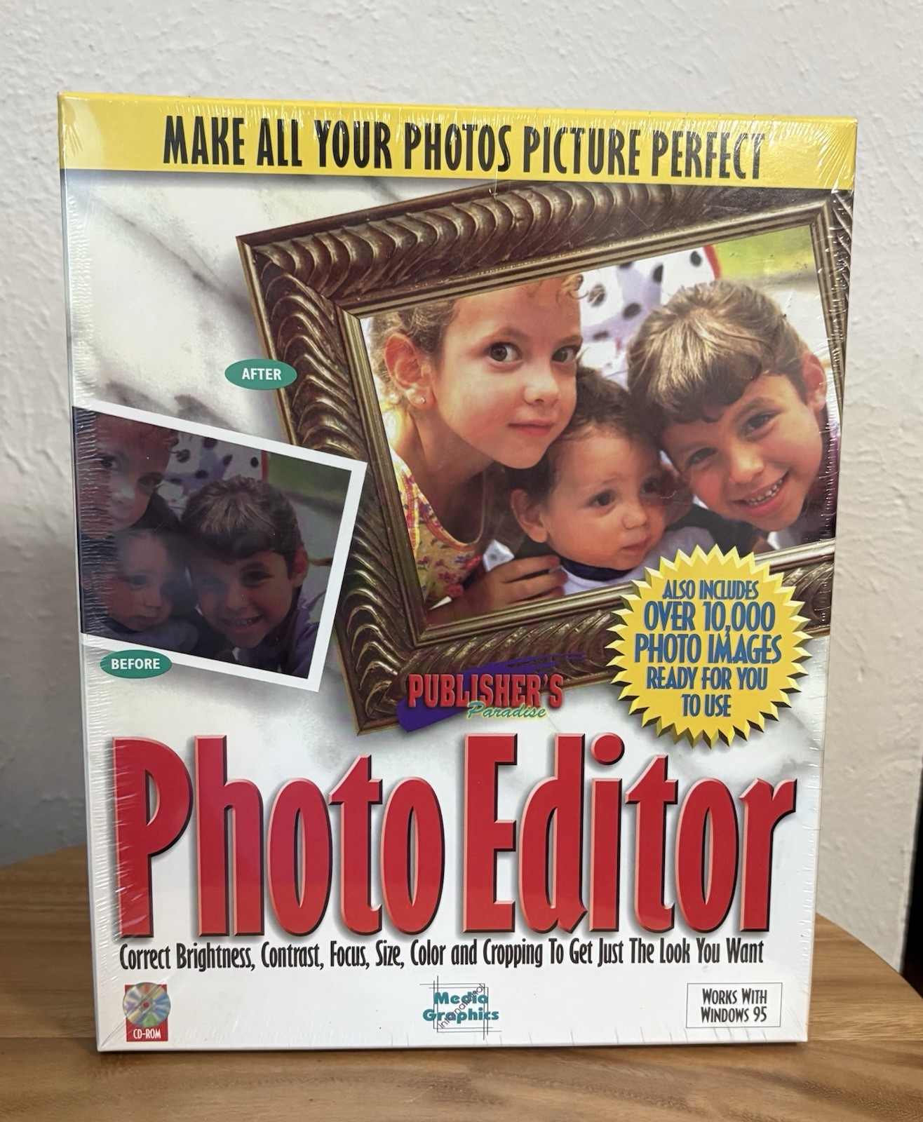 Vintage Media Graphics Publisher's Paradise Photo Editor CD-ROM Windows 95 New