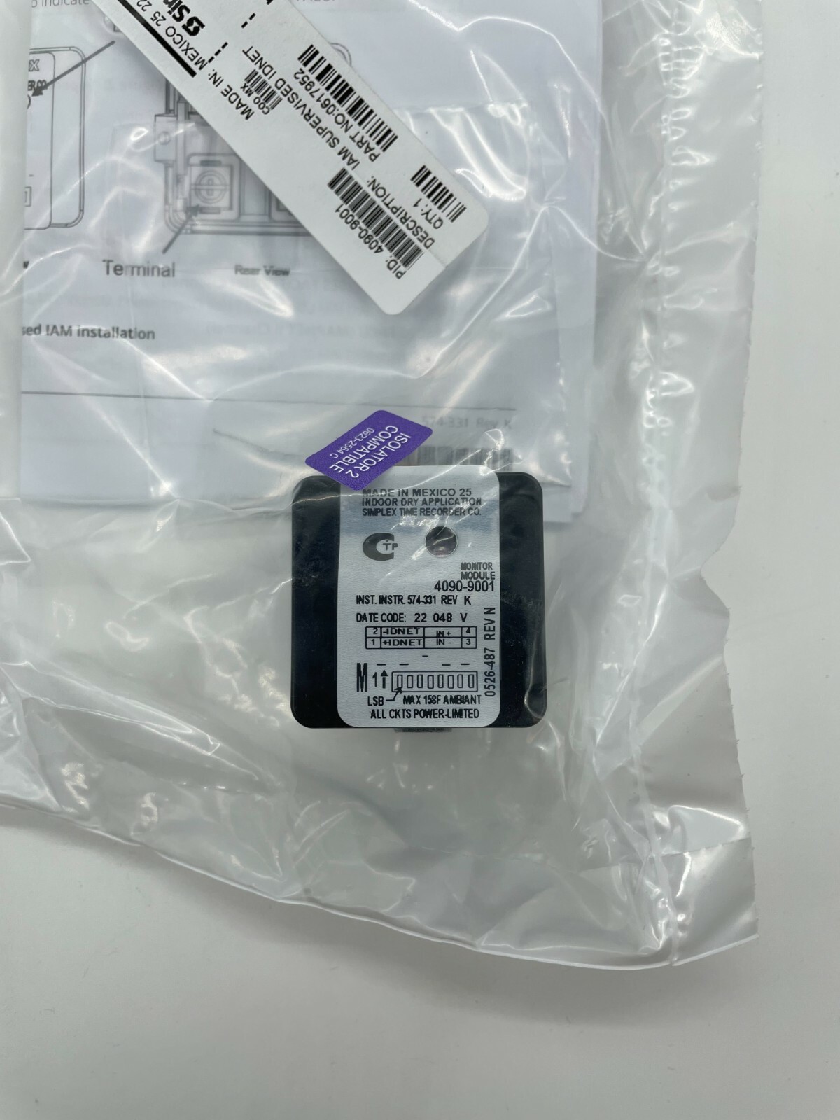 Simplex 4090-9001 - Same Day Shipping (SEALED)