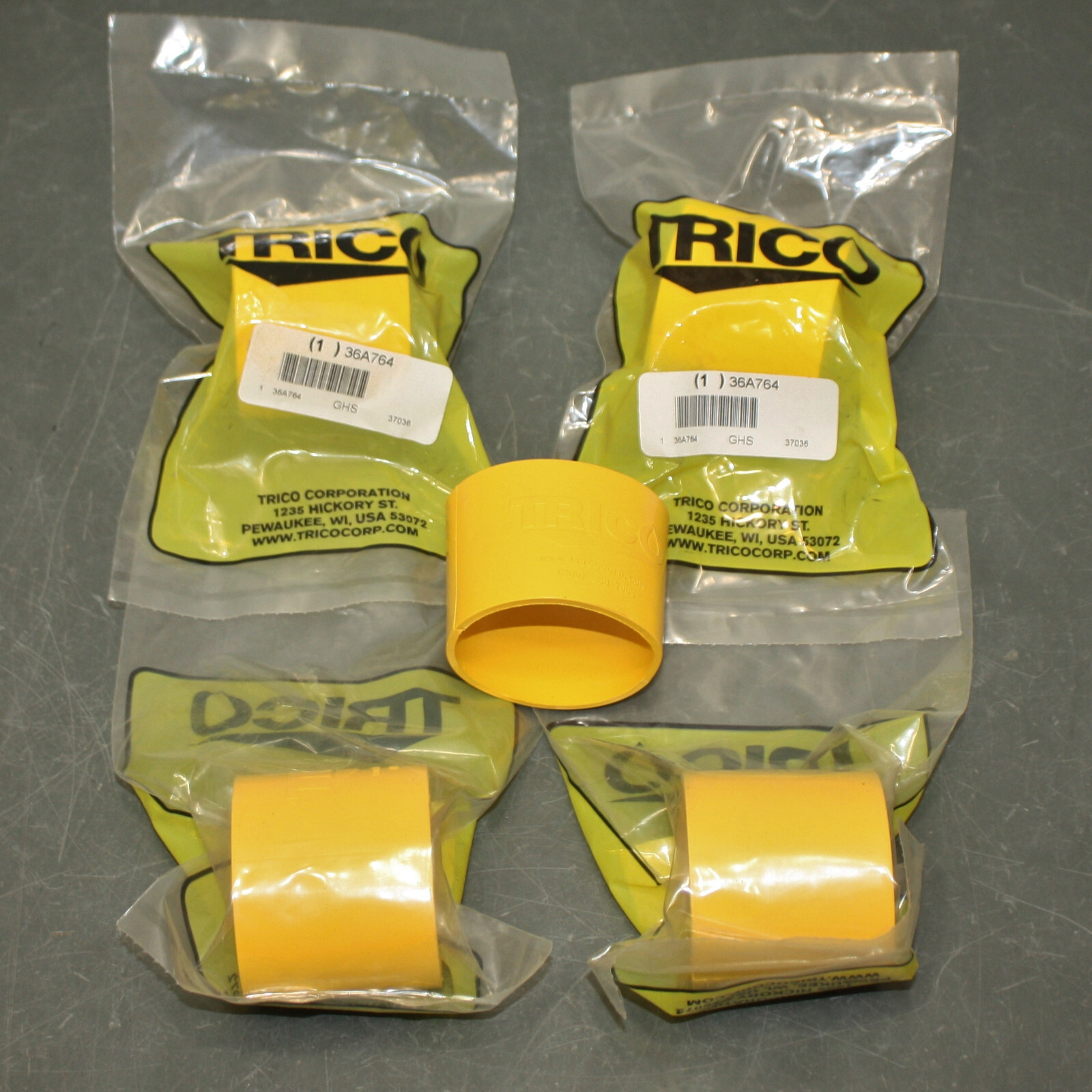 (5) Trico Spectrum Color Coded Grease Gun Band 37036, 2", Yellow, Nitrile Rubber