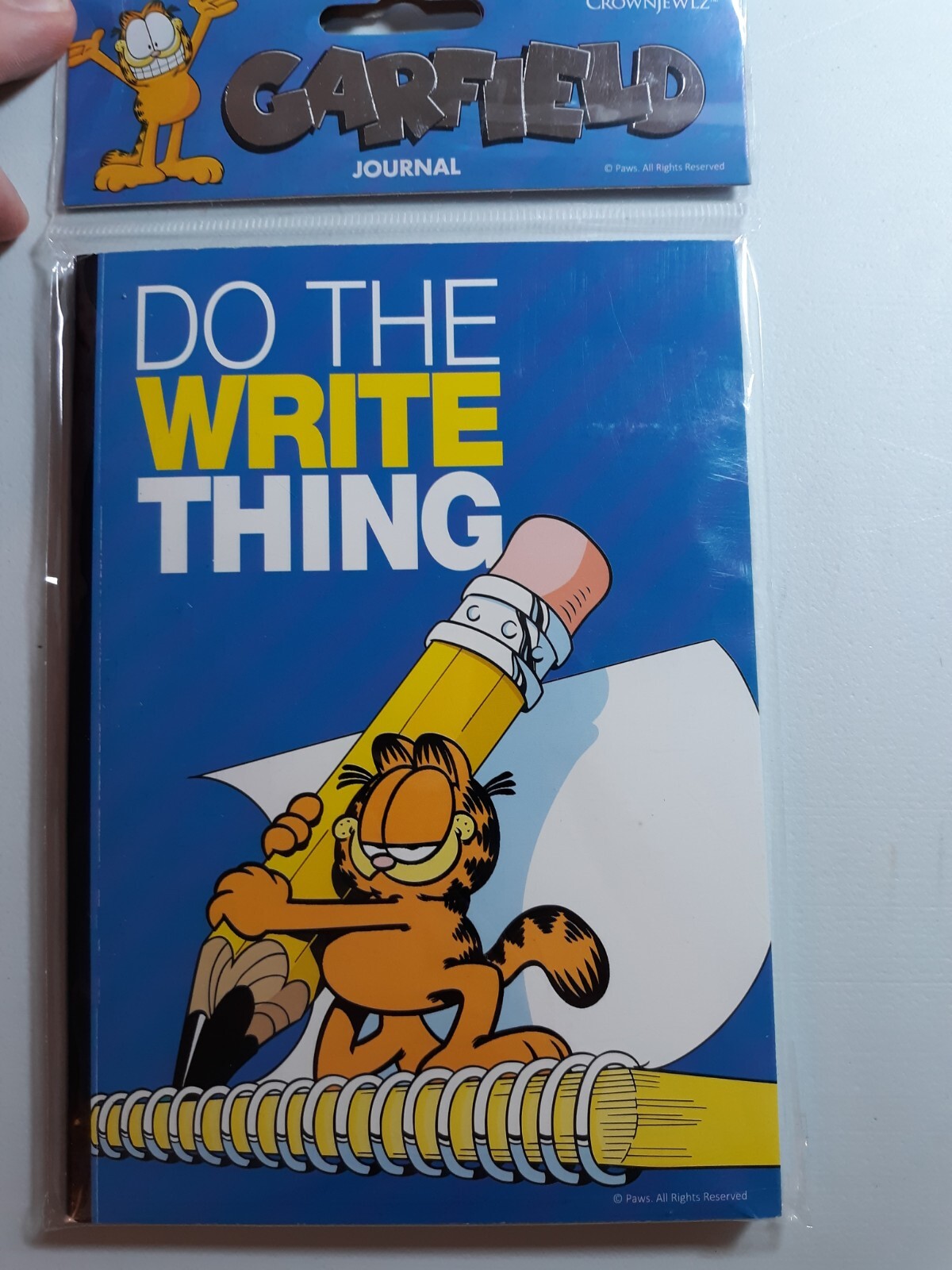 Garfield Blank Journal "Do the Write Thing"  CrownJewlz
