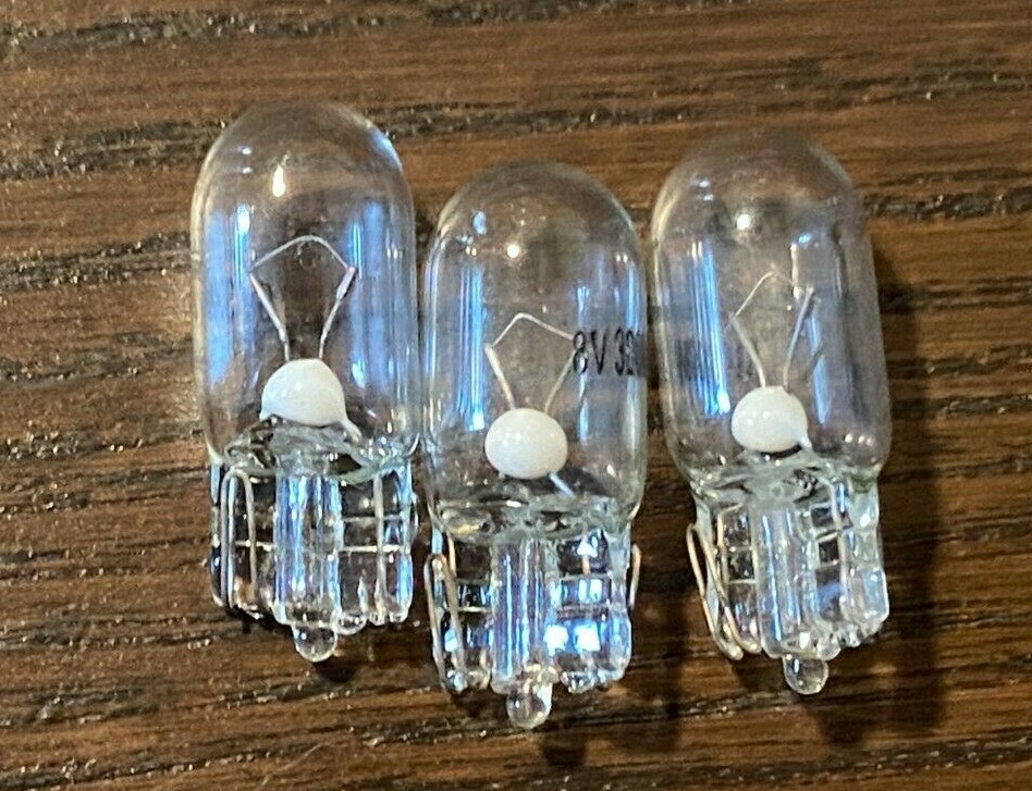 3 New Warm White 8V Wedge Lamp Light Bulbs for Pioneer Project/One Receivers