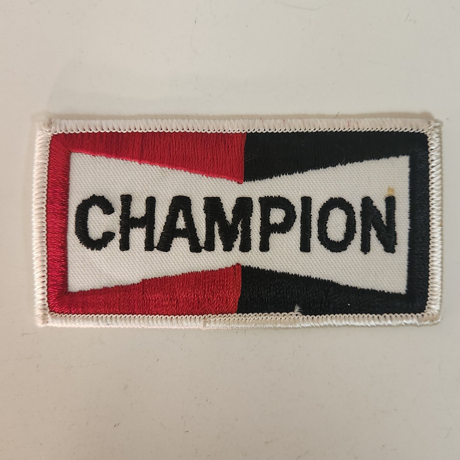 Champion Motor Racing Motorsport Patch Spark Plug Oils Fuels Sew On Badge
