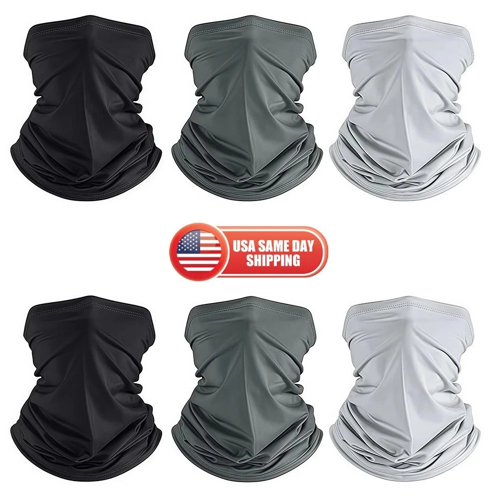 6 PCS UV Protection Cooling Neck Gaiter Face Mask Cover Scarf Breathable Bandana