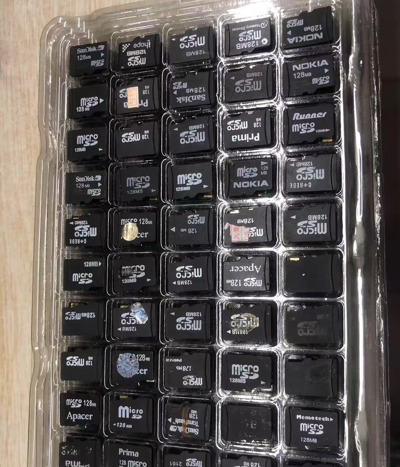 100pcs wholesale 256MB TF SD Cards Flash Memory Mixed BRAND